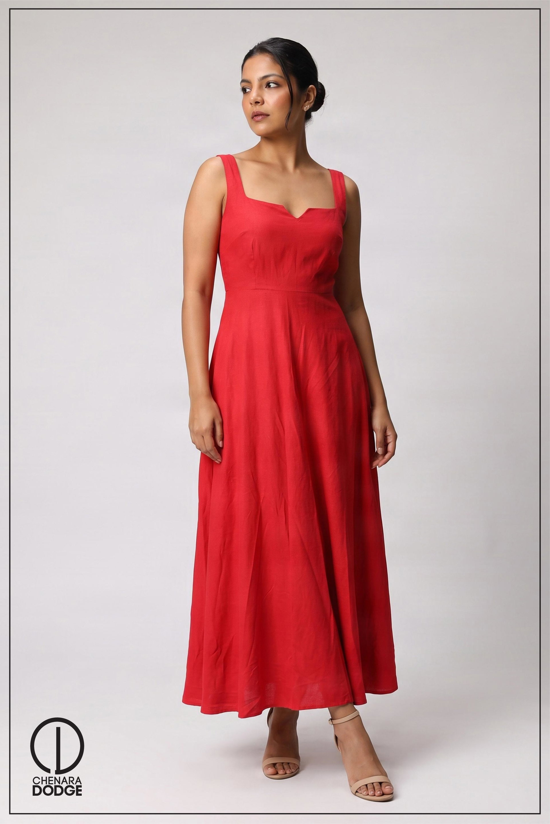 COLETTE SQUARE NECK MAXI DRESS
