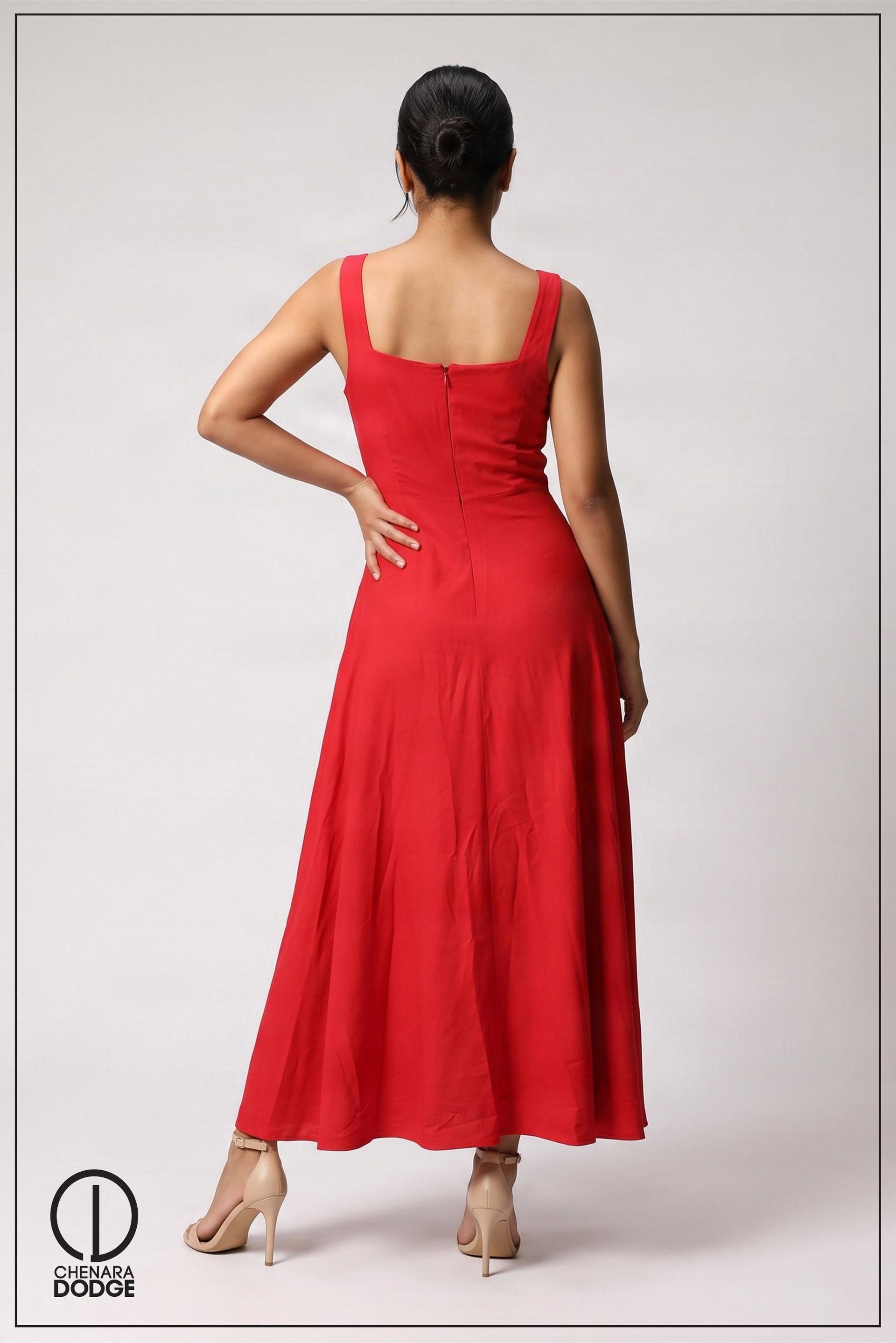 COLETTE SQUARE NECK MAXI DRESS
