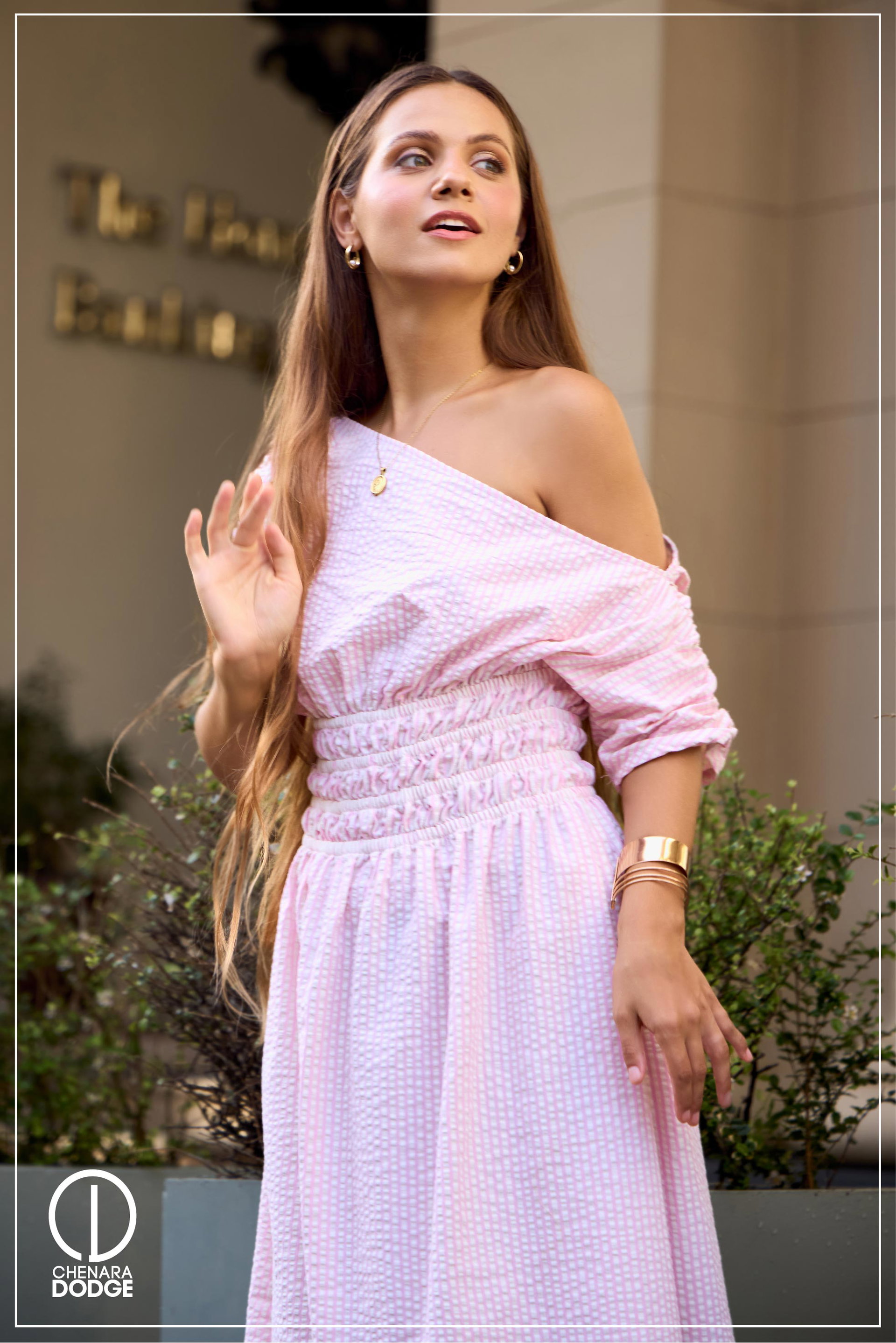 CYNTHIA DROP SHOULDER MIDI DRESS