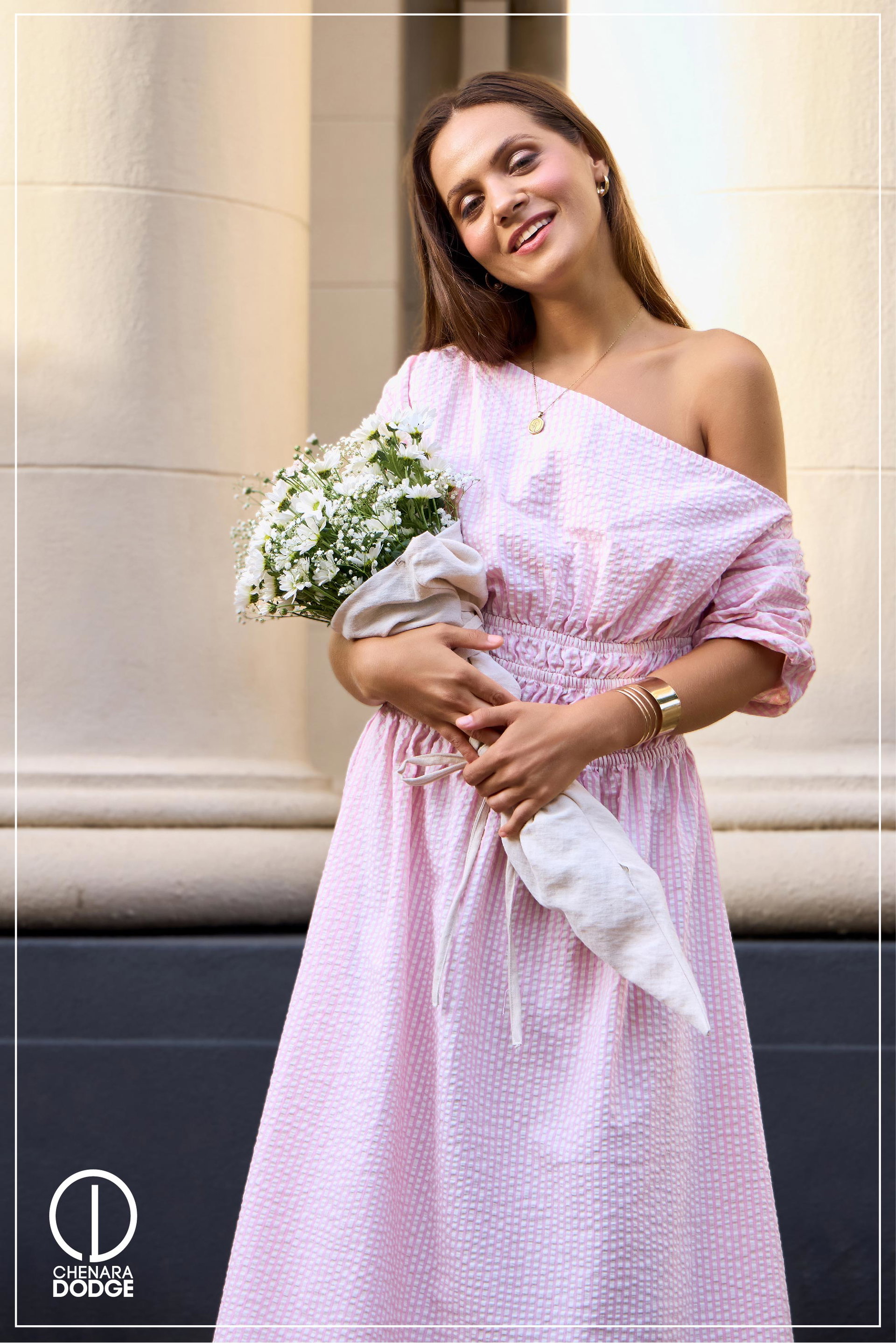 CYNTHIA DROP SHOULDER MIDI DRESS