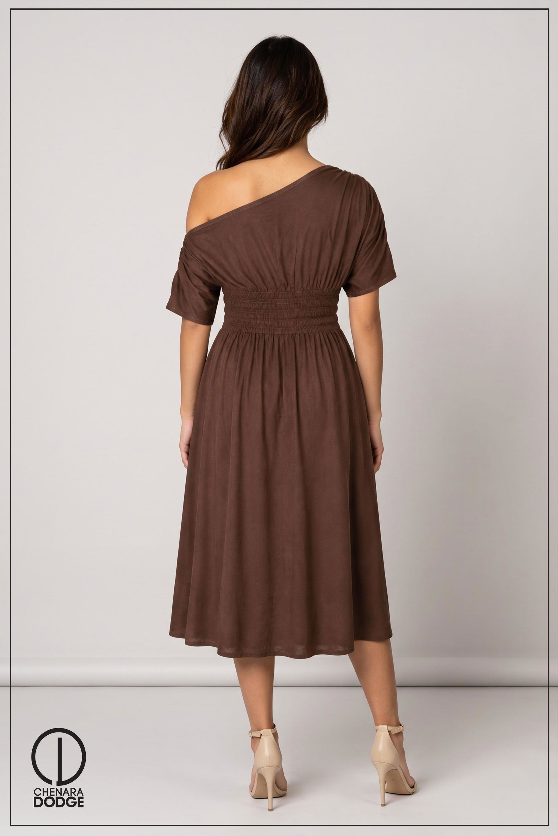 CYNTHIA ONE SHOULDER  MIDI DRESS