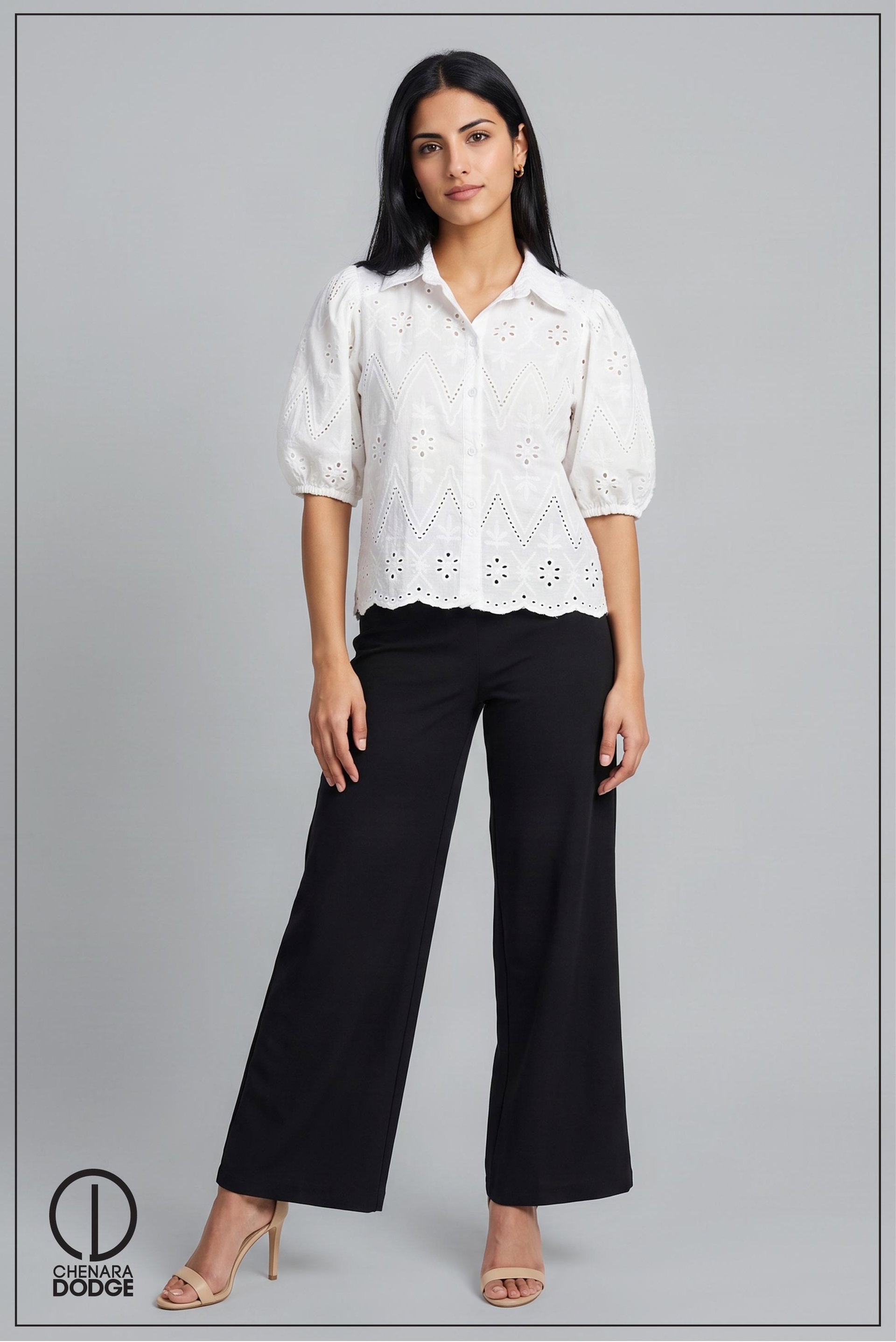 CYNTHIA PUFF SLEEVE CAUSAL TOP