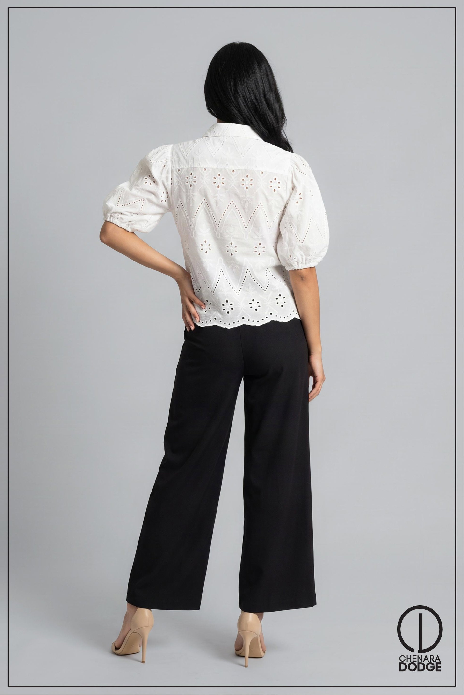 CYNTHIA PUFF SLEEVE CAUSAL TOP
