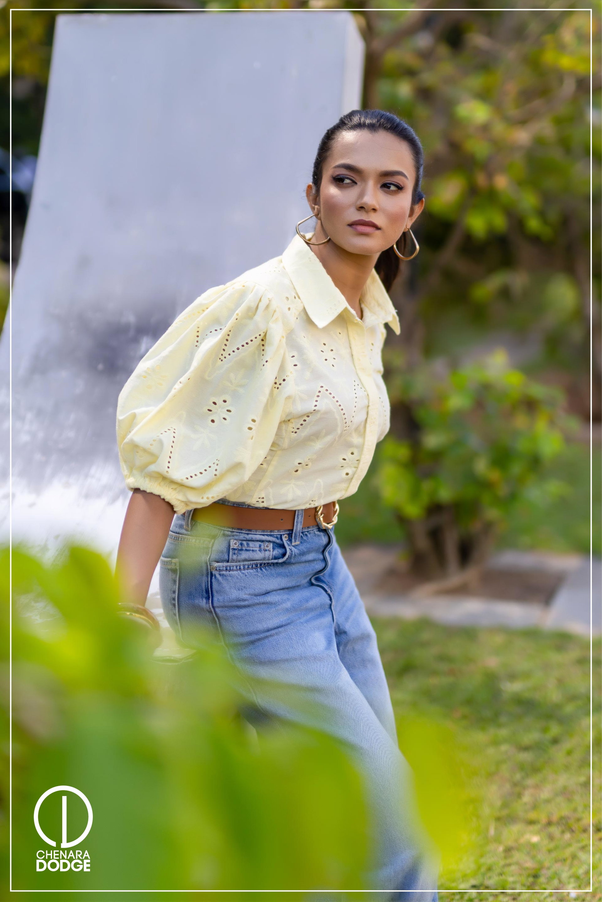 CYNTHIA PUFF SLEEVE CAUSAL TOP