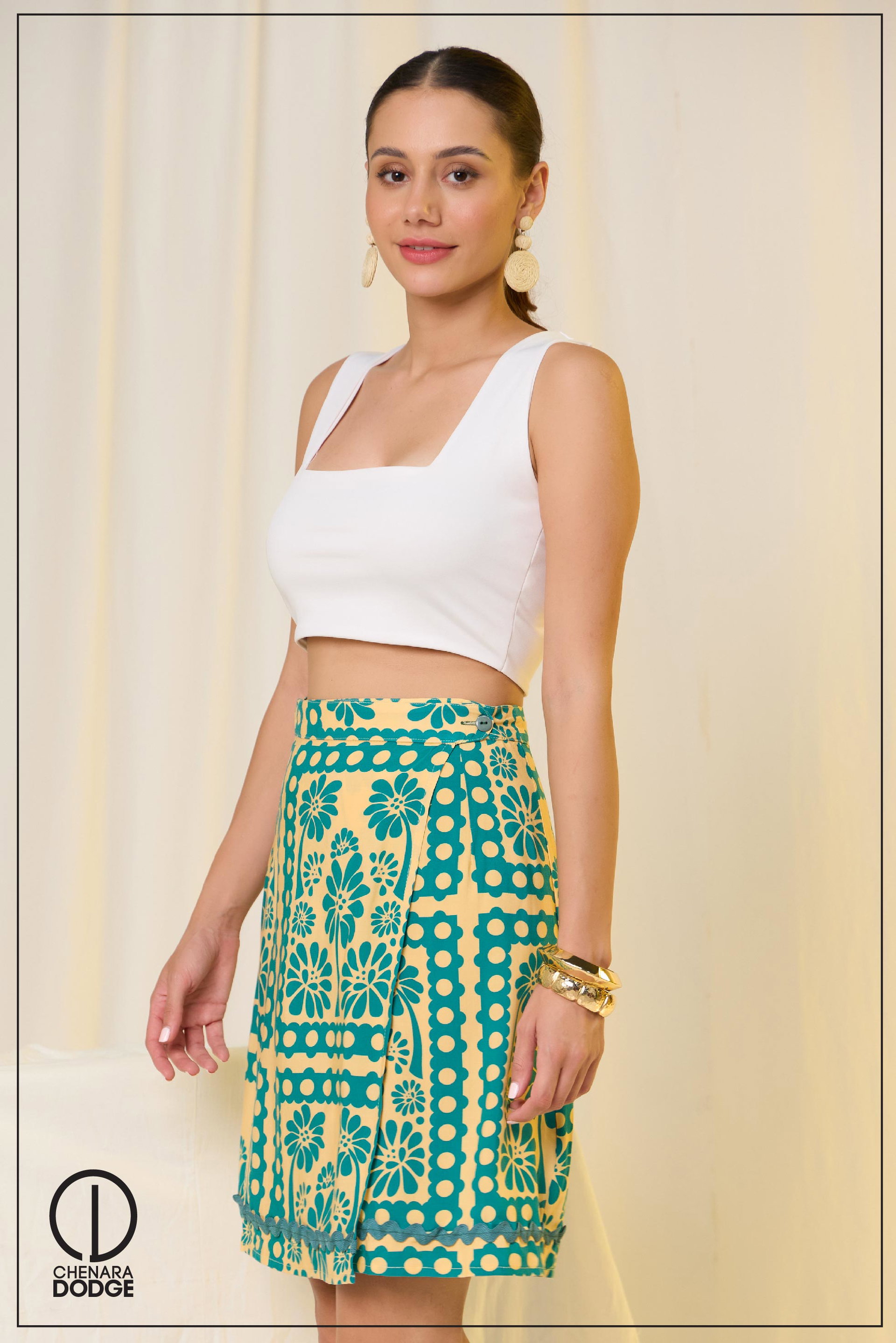 DAISY WRAP MINI SKIRT