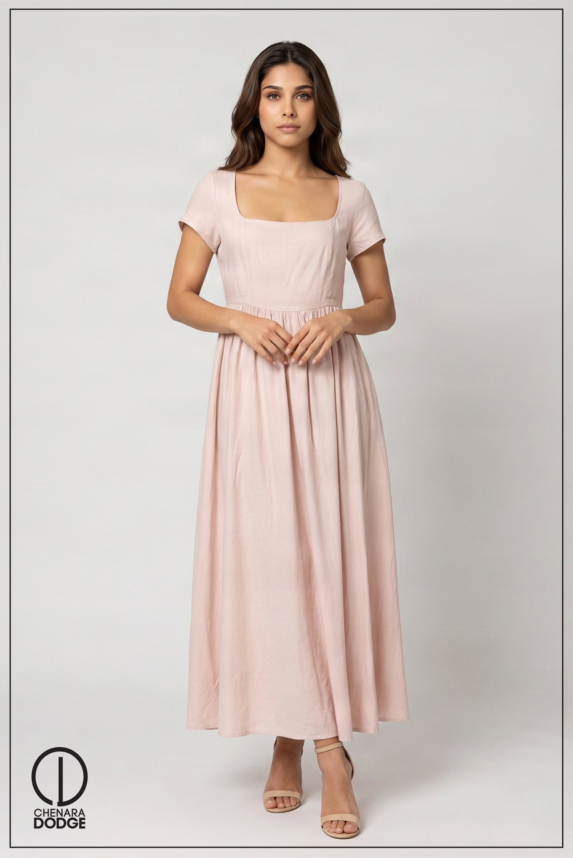 DANIELLE SQUARE NECK MAXI DRESS