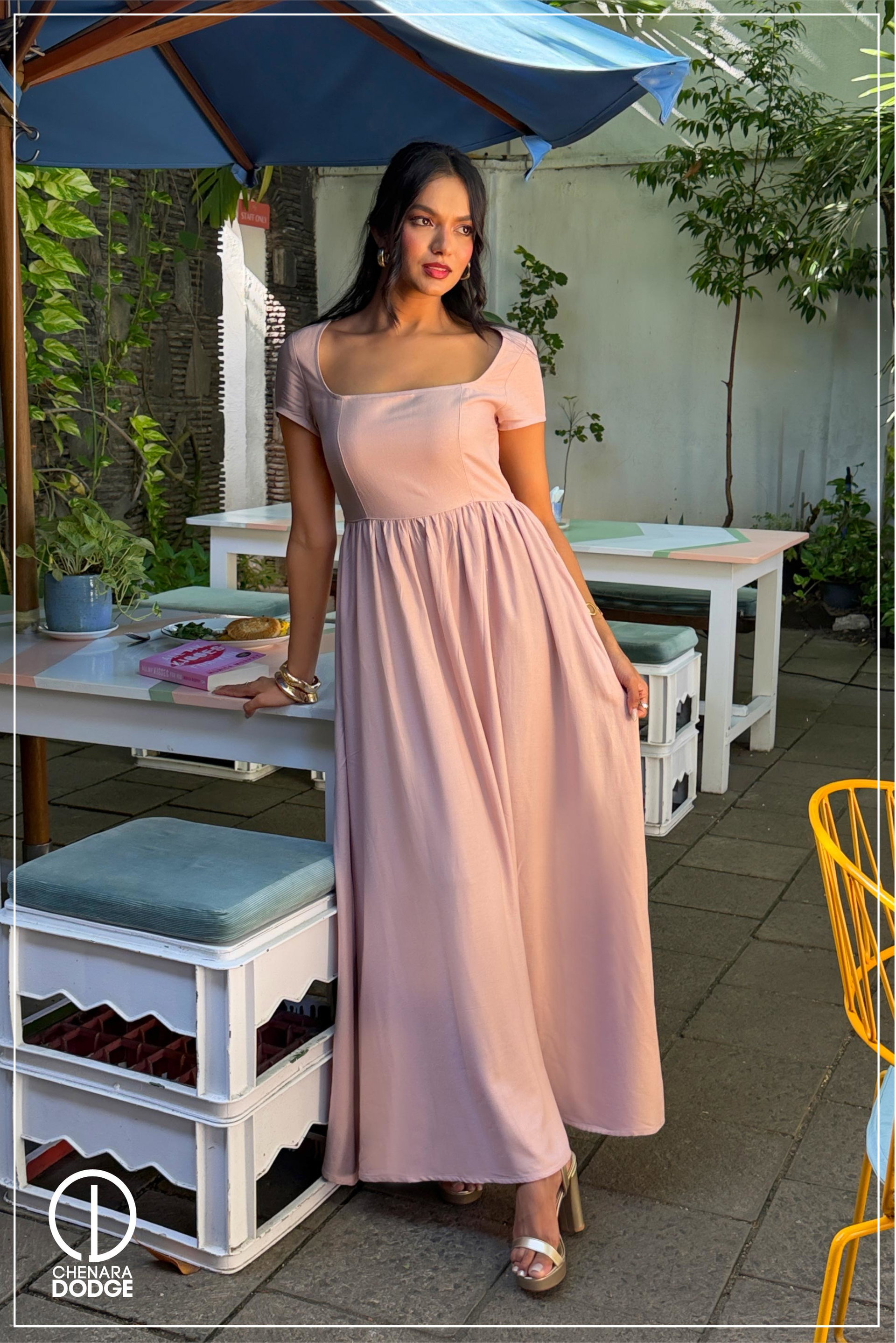 DANIELLE SQUARE NECK MAXI DRESS
