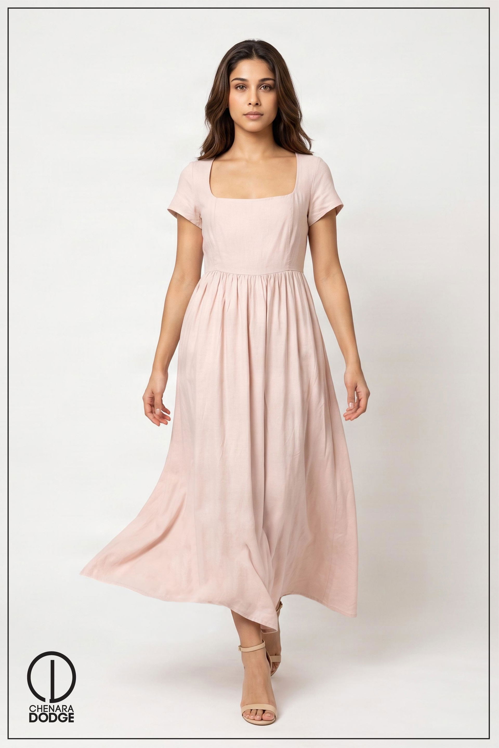 DANIELLE SQUARE NECK MAXI DRESS