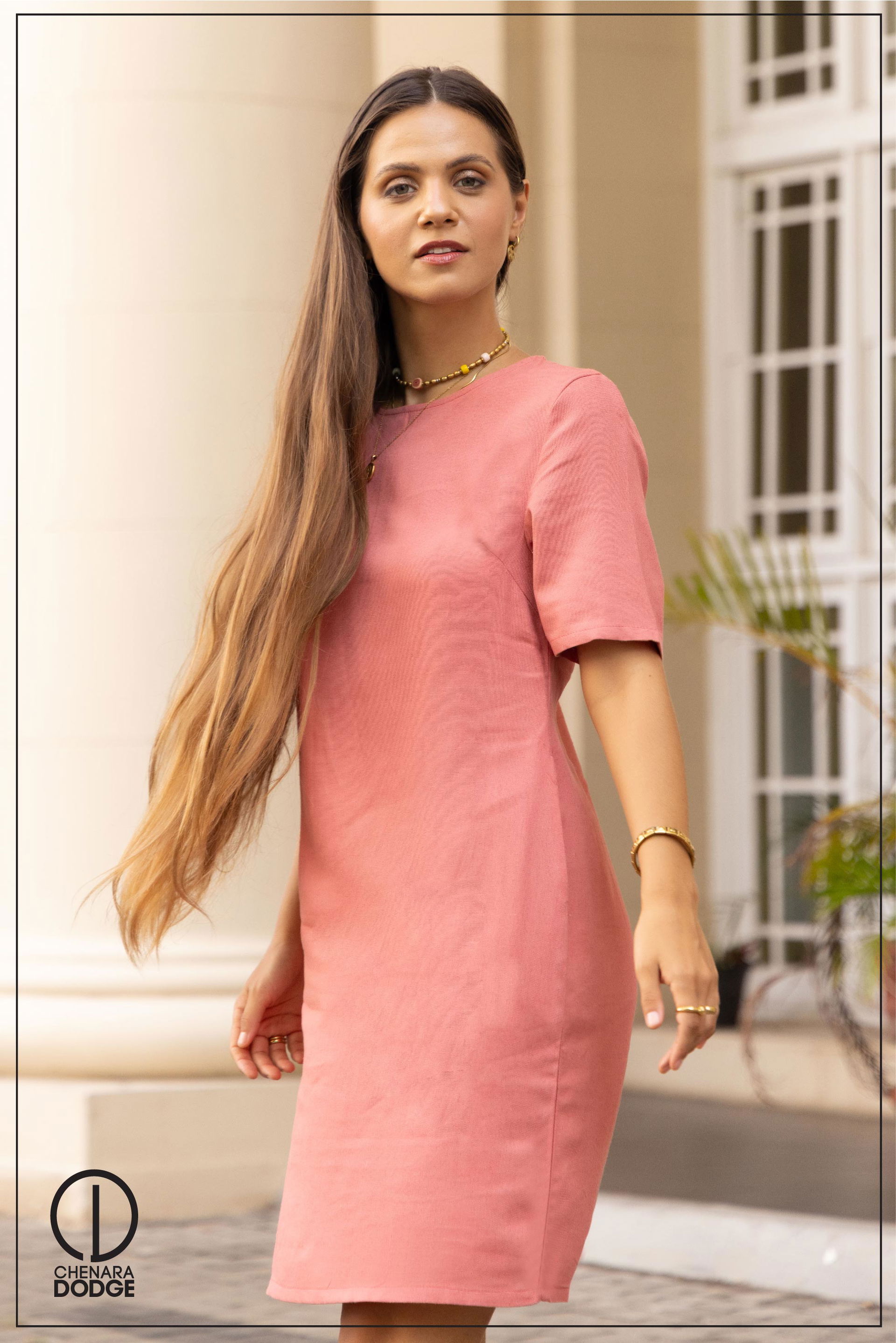 DAPHNE ROUND NECK MINI DRESS