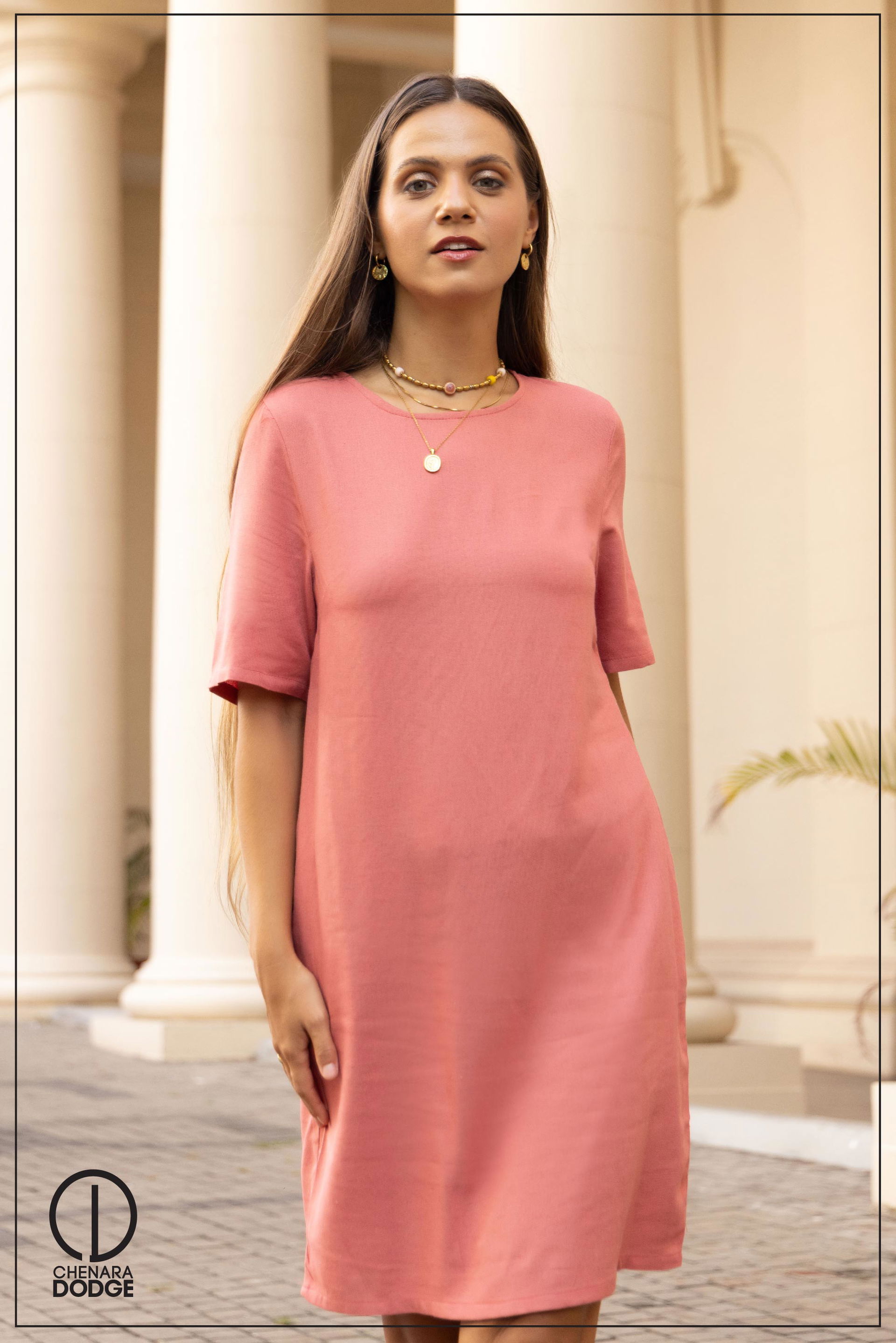 DAPHNE ROUND NECK MINI DRESS