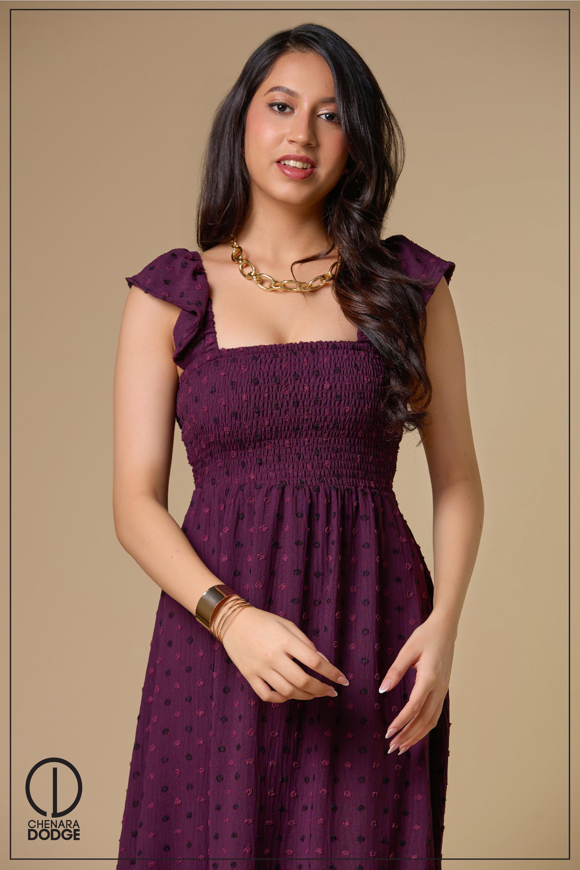 DARCIE FRILL DETAIL MAXI DRESS