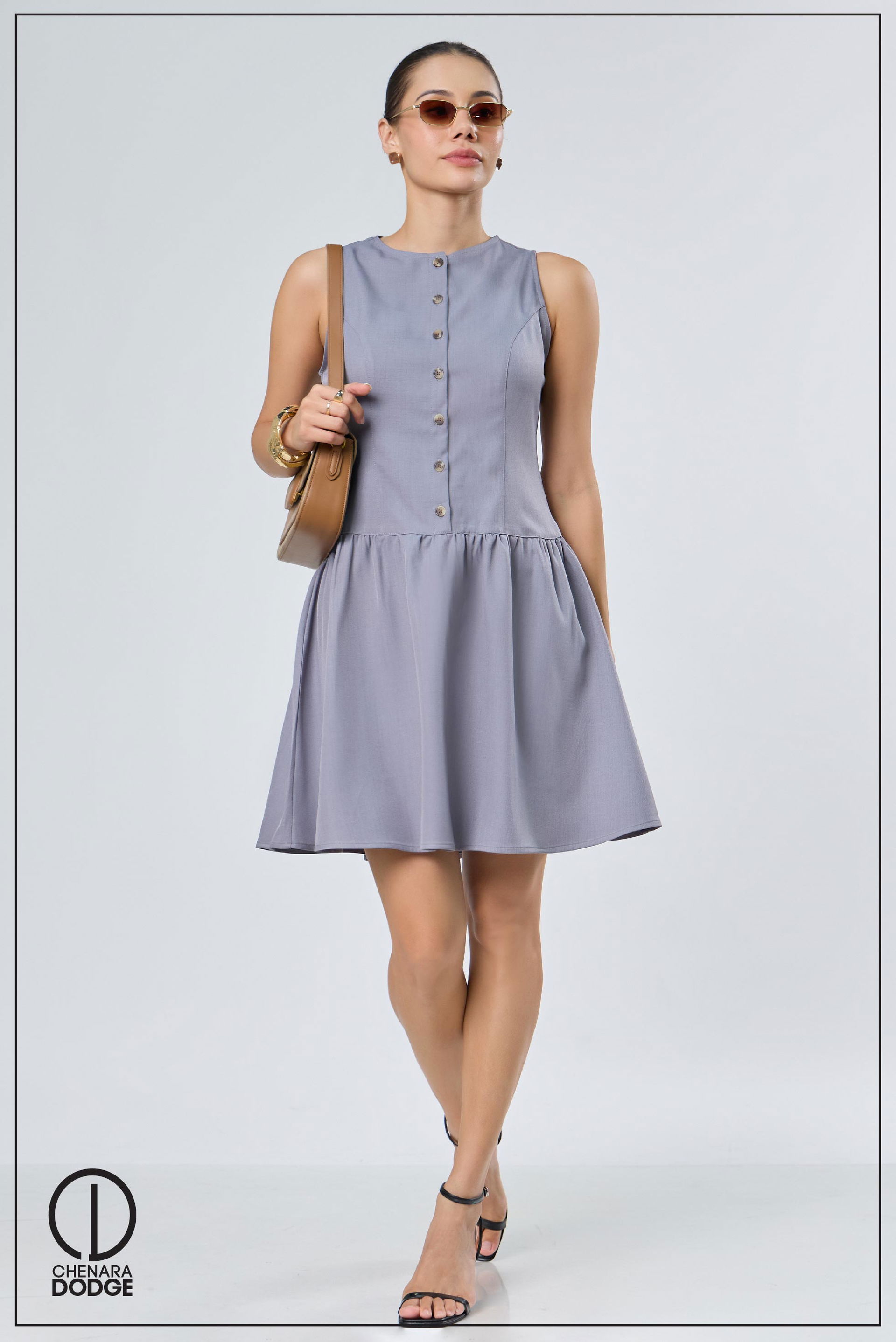 DARIA PLEATED MINI DRESS