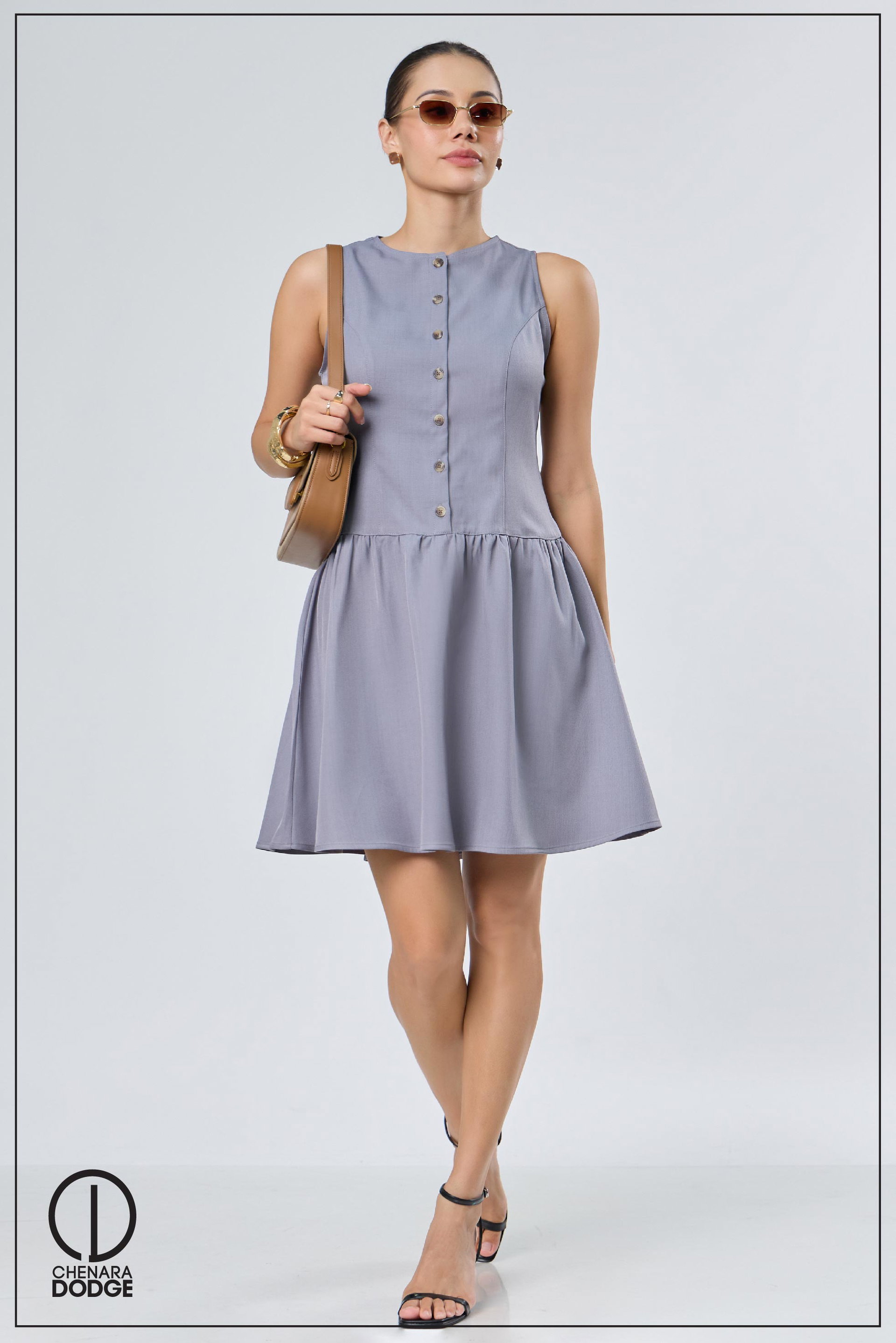 DARIA PLEATED MINI DRESS