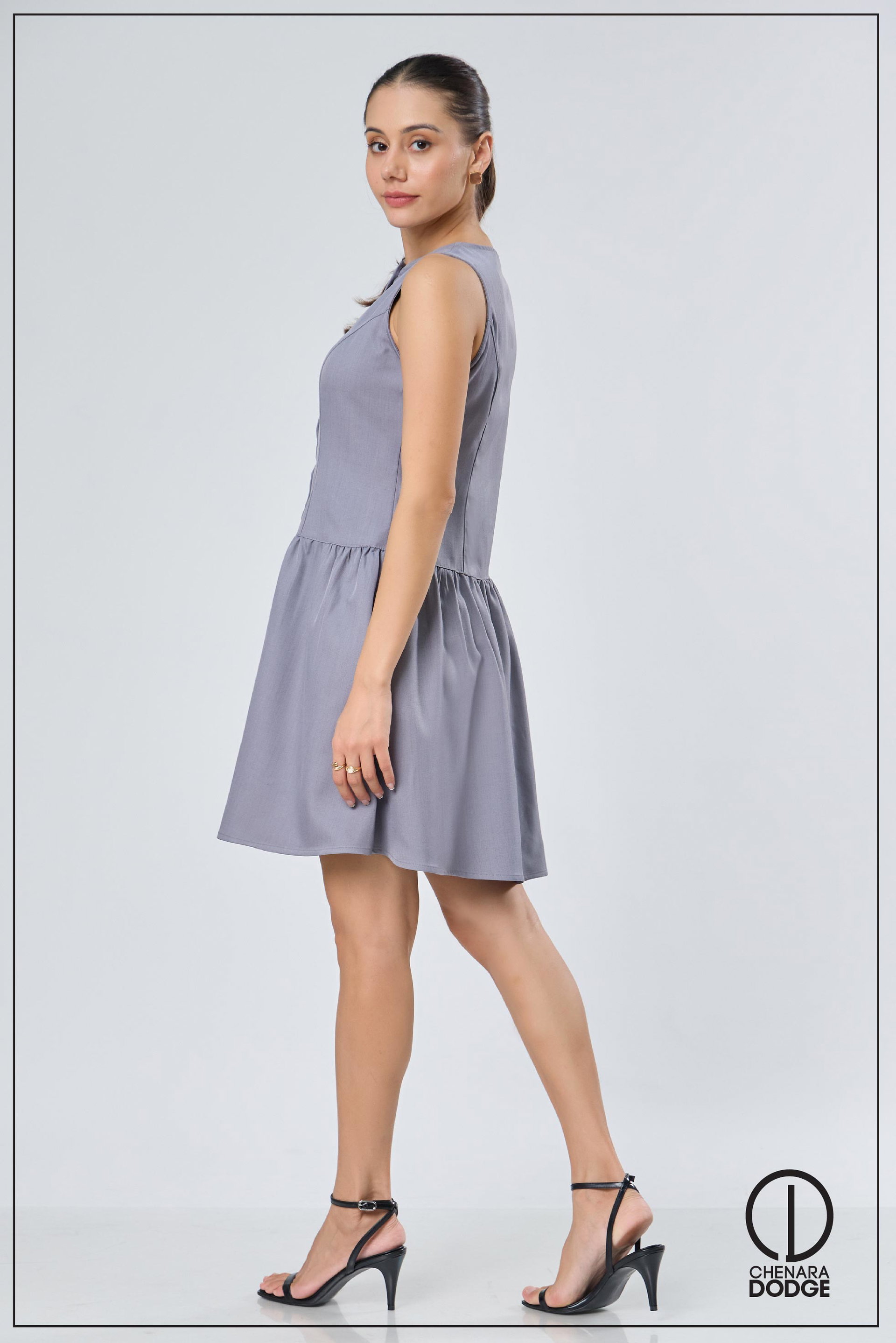 DARIA PLEATED MINI DRESS