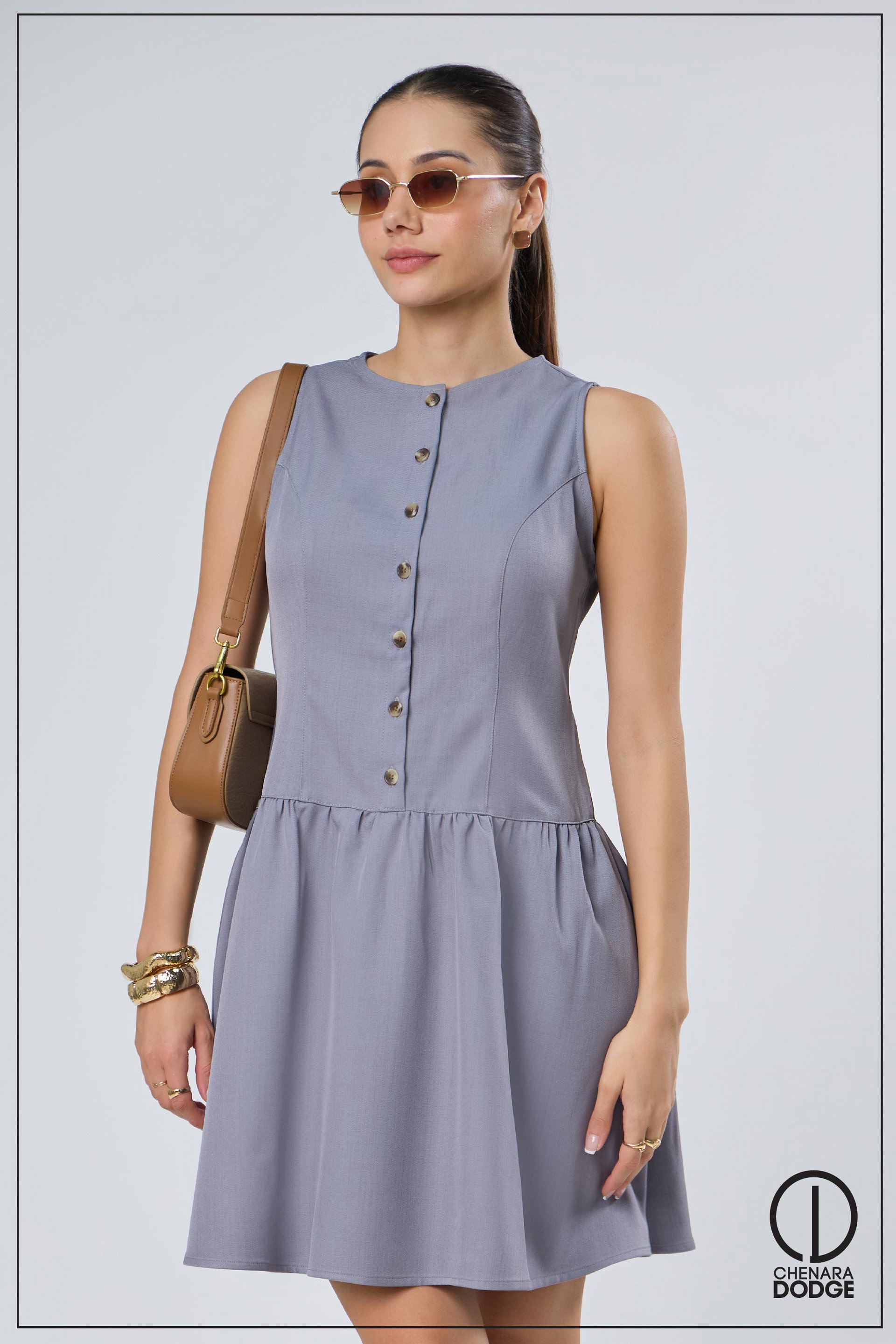 DARIA PLEATED MINI DRESS