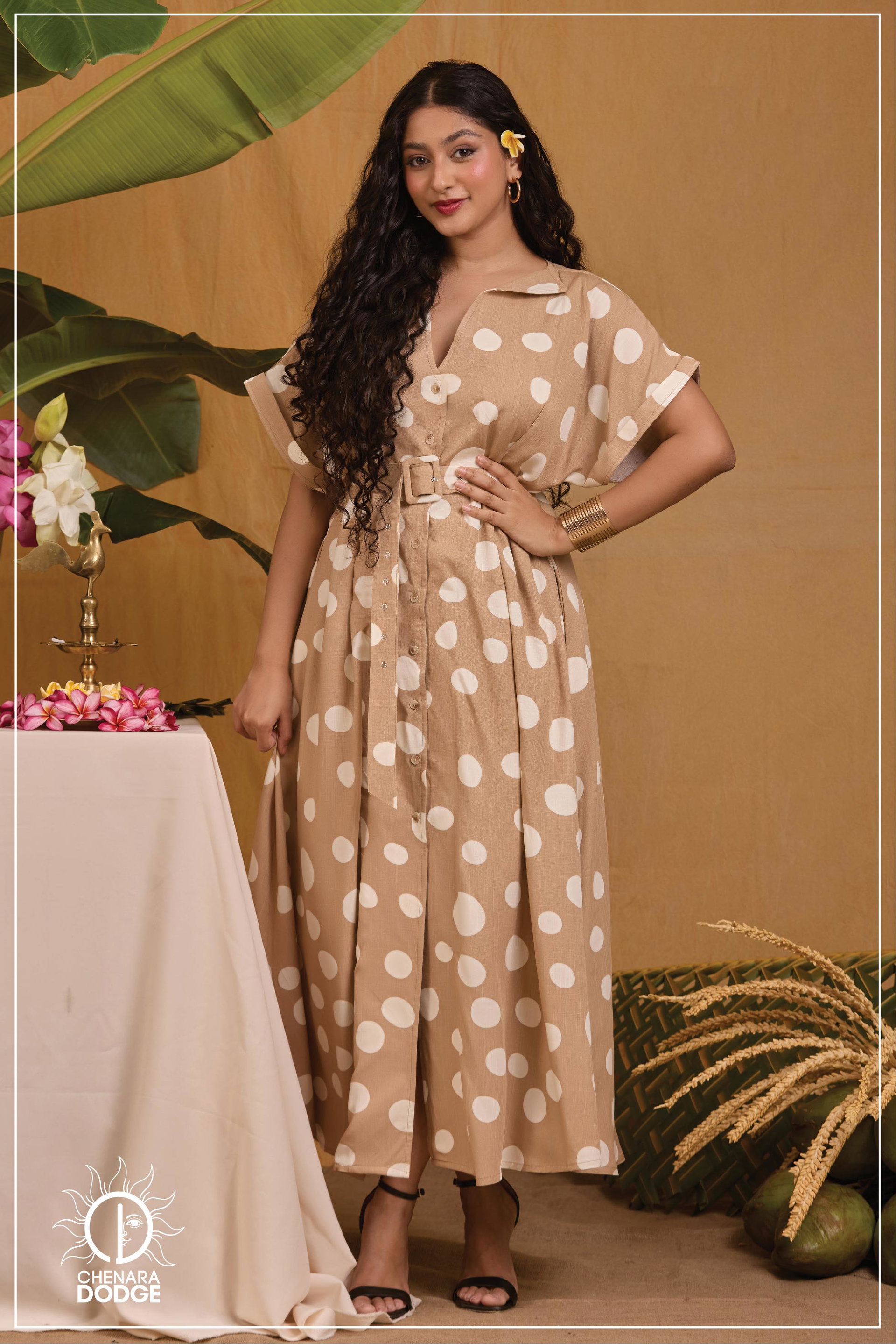 DEBBIE V NECK MAXI DRESS