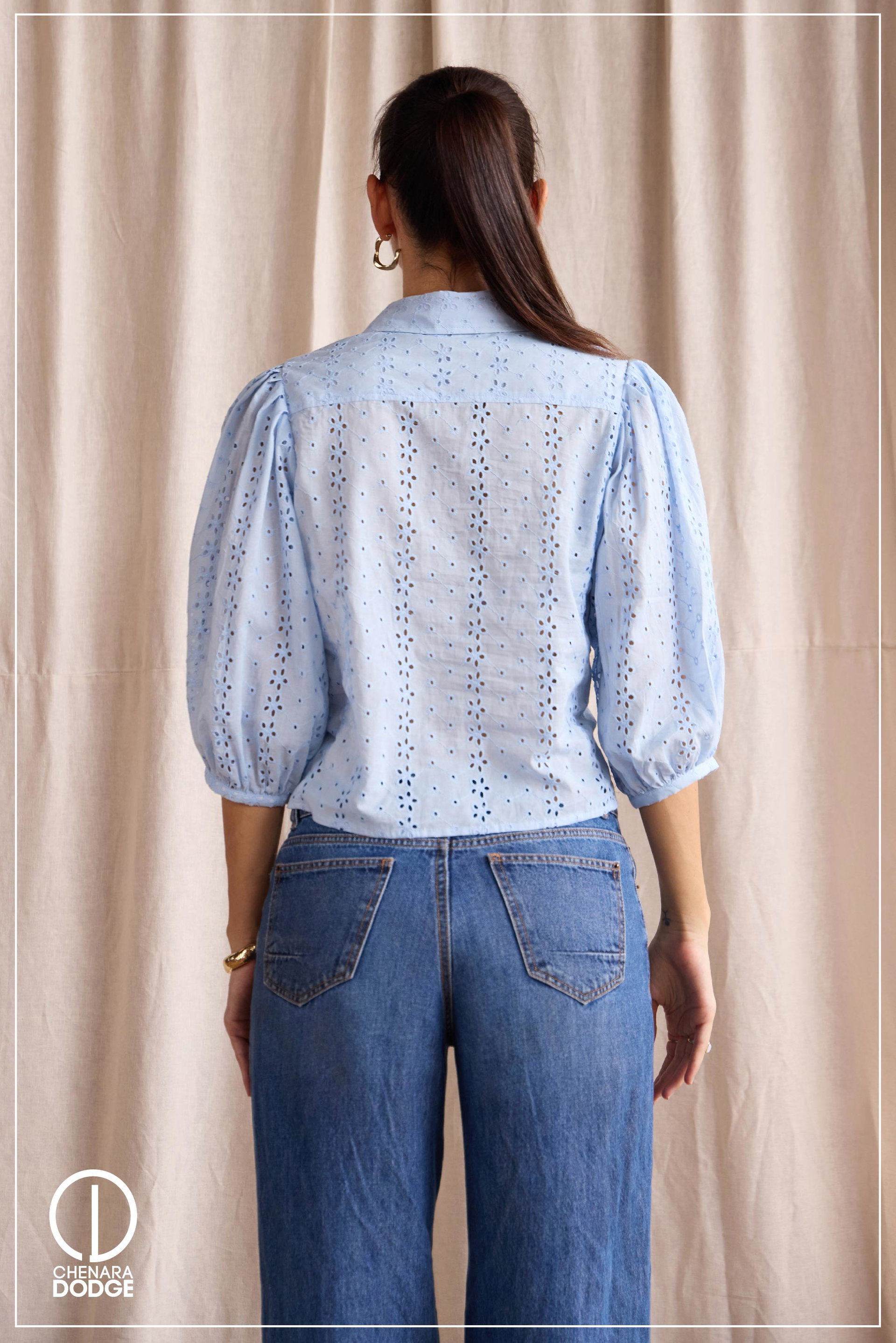 DORA BUTTON DOWN CUTLON TOP