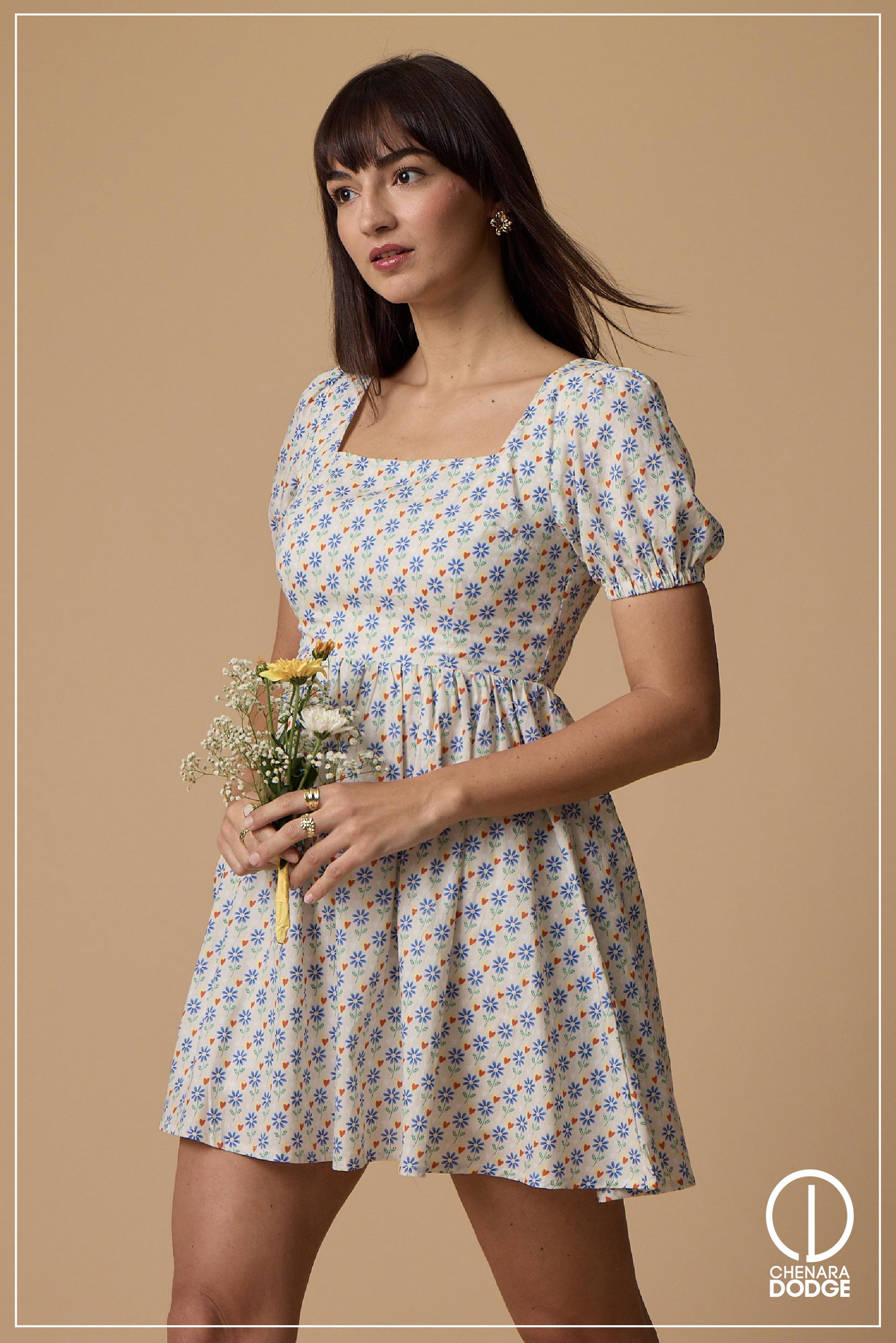 DOROTHY PUFF SLEEVE MINI DRESS