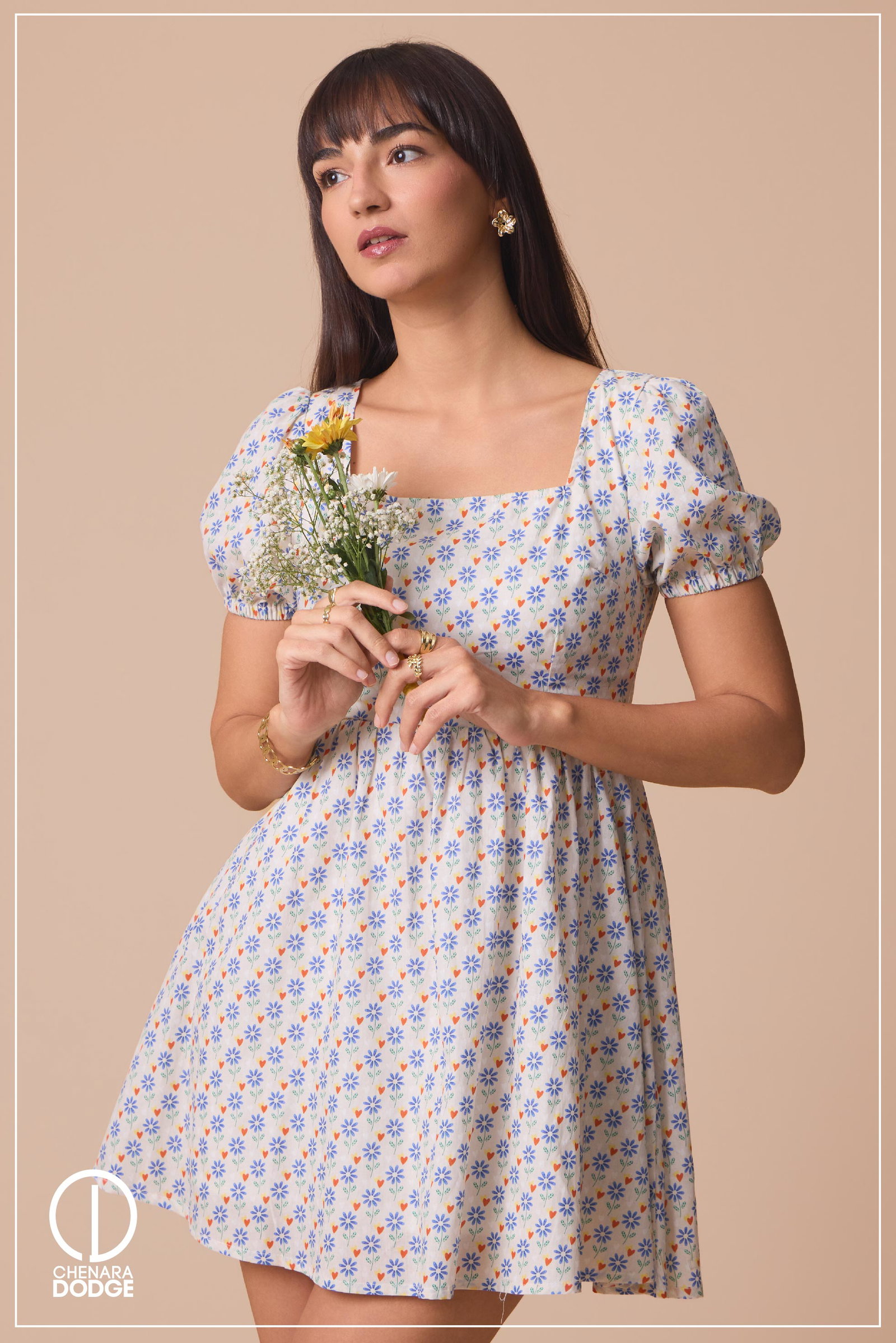 DOROTHY PUFF SLEEVE MINI DRESS