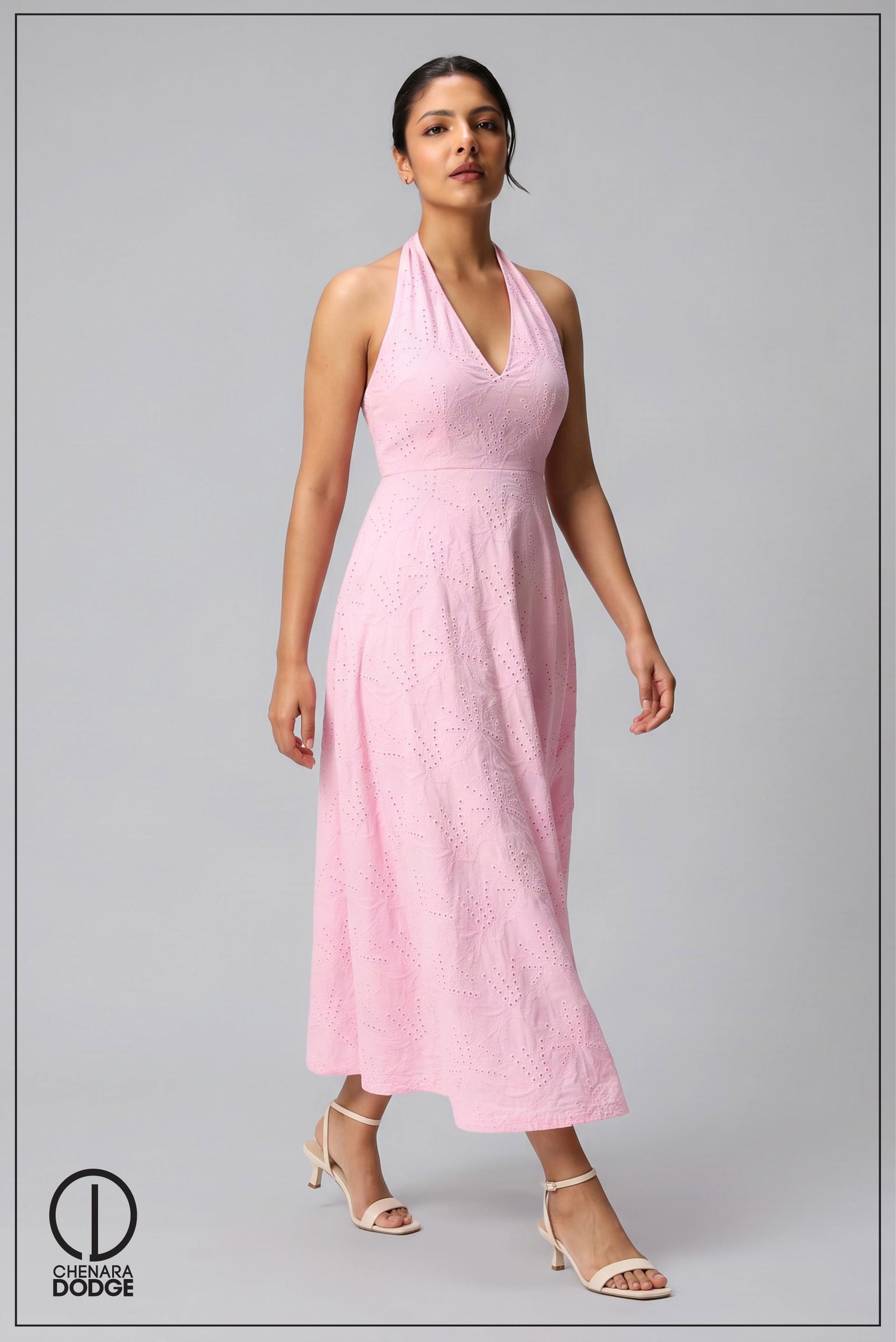 ELIANA HALTER NECK MAXI DRESS