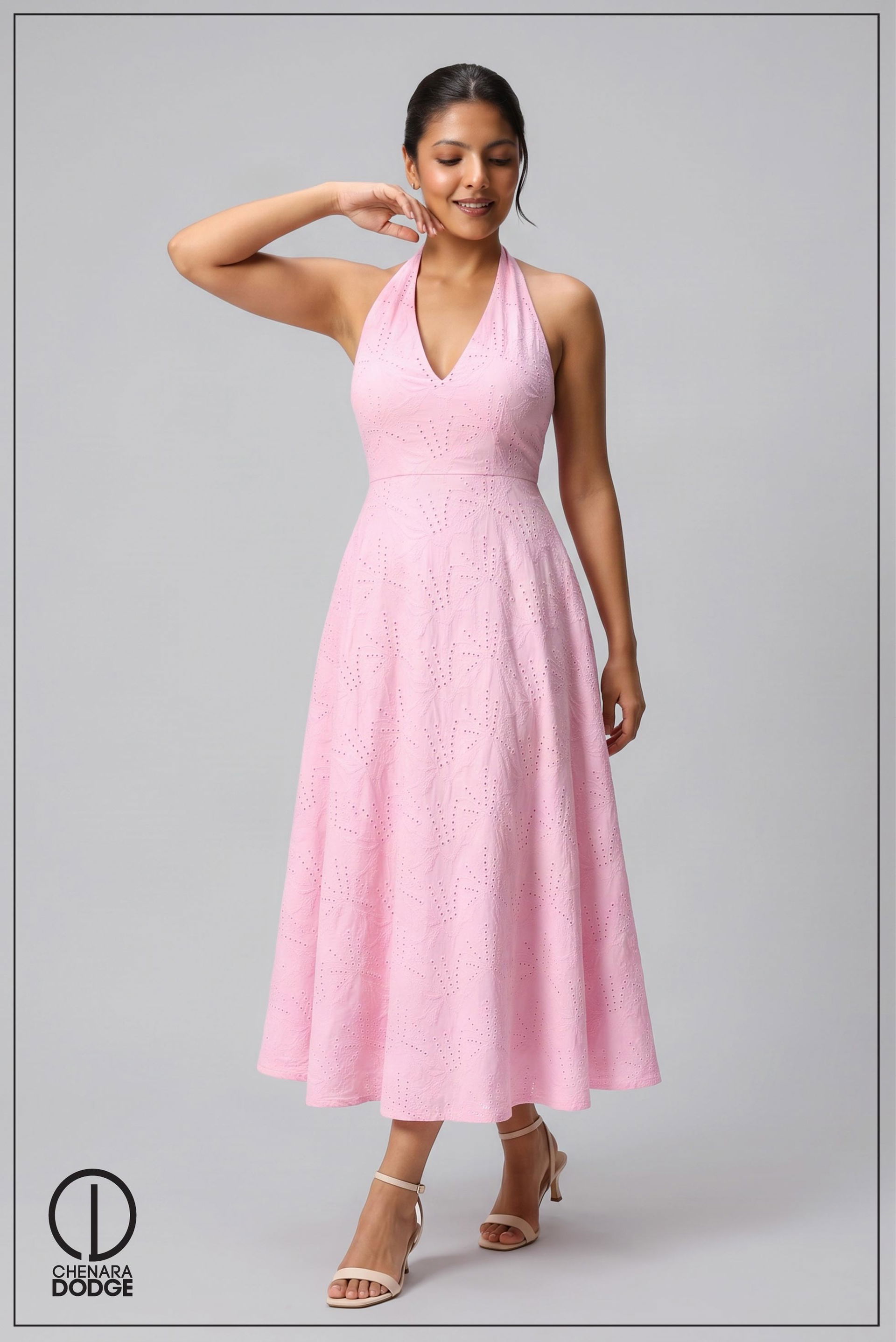 ELIANA HALTER NECK MAXI DRESS