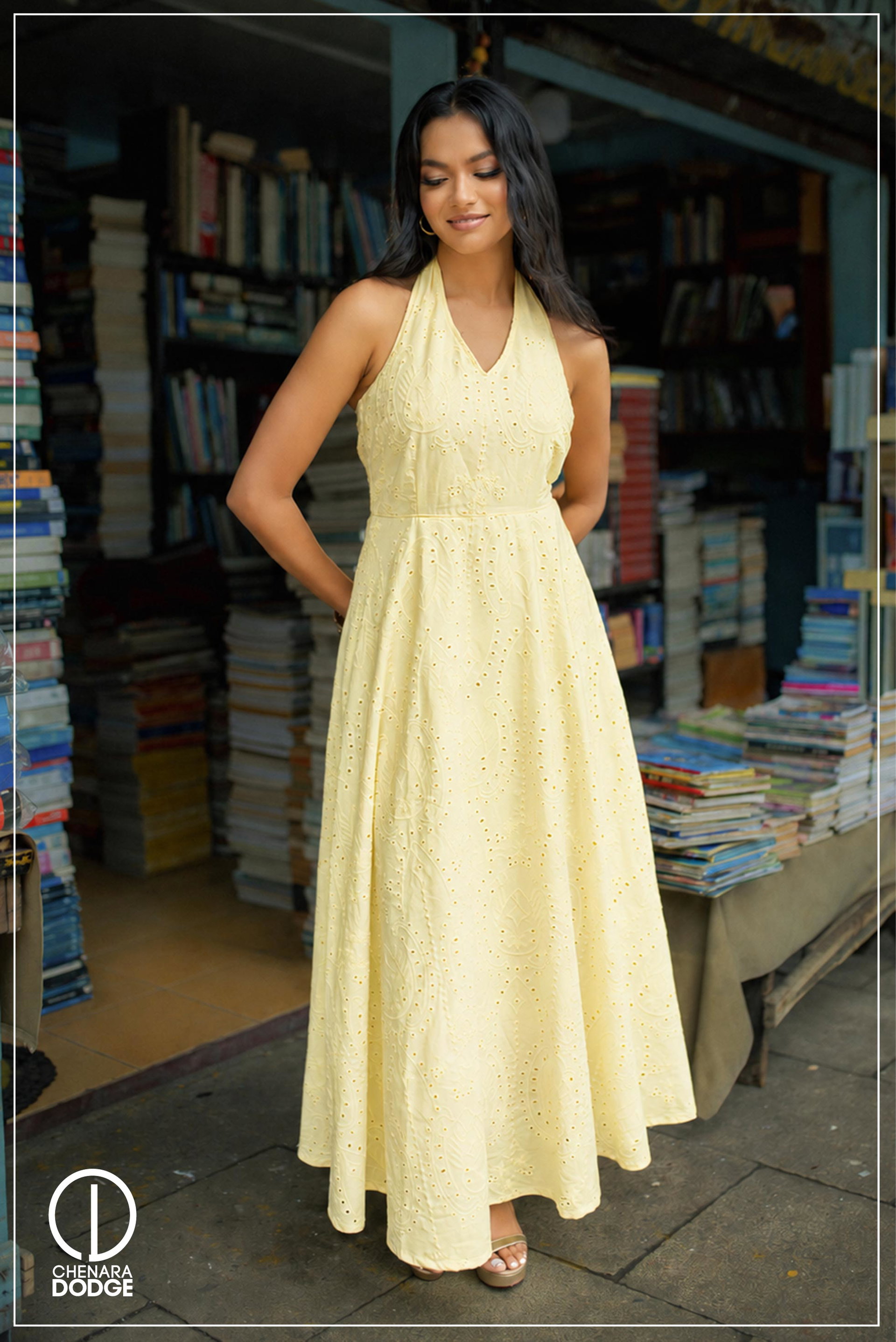 ELIANA HALTER NECK MAXI DRESS