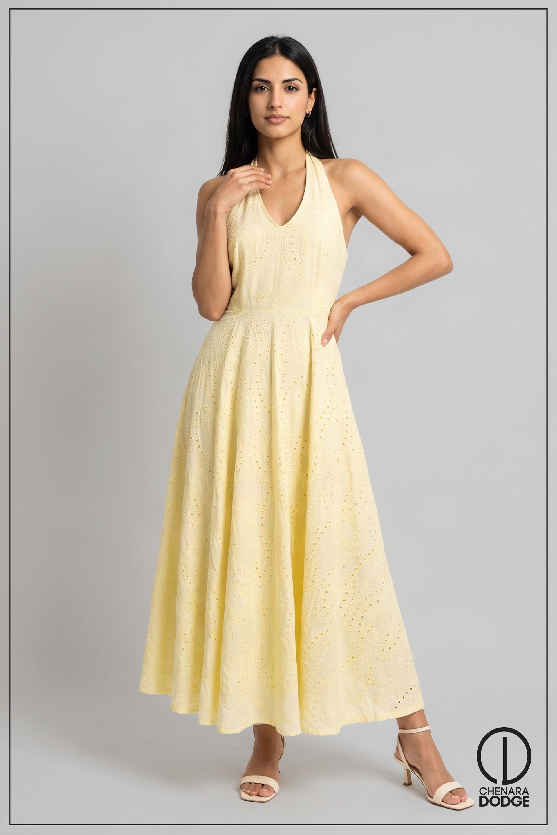 ELIANA HALTER NECK MAXI DRESS