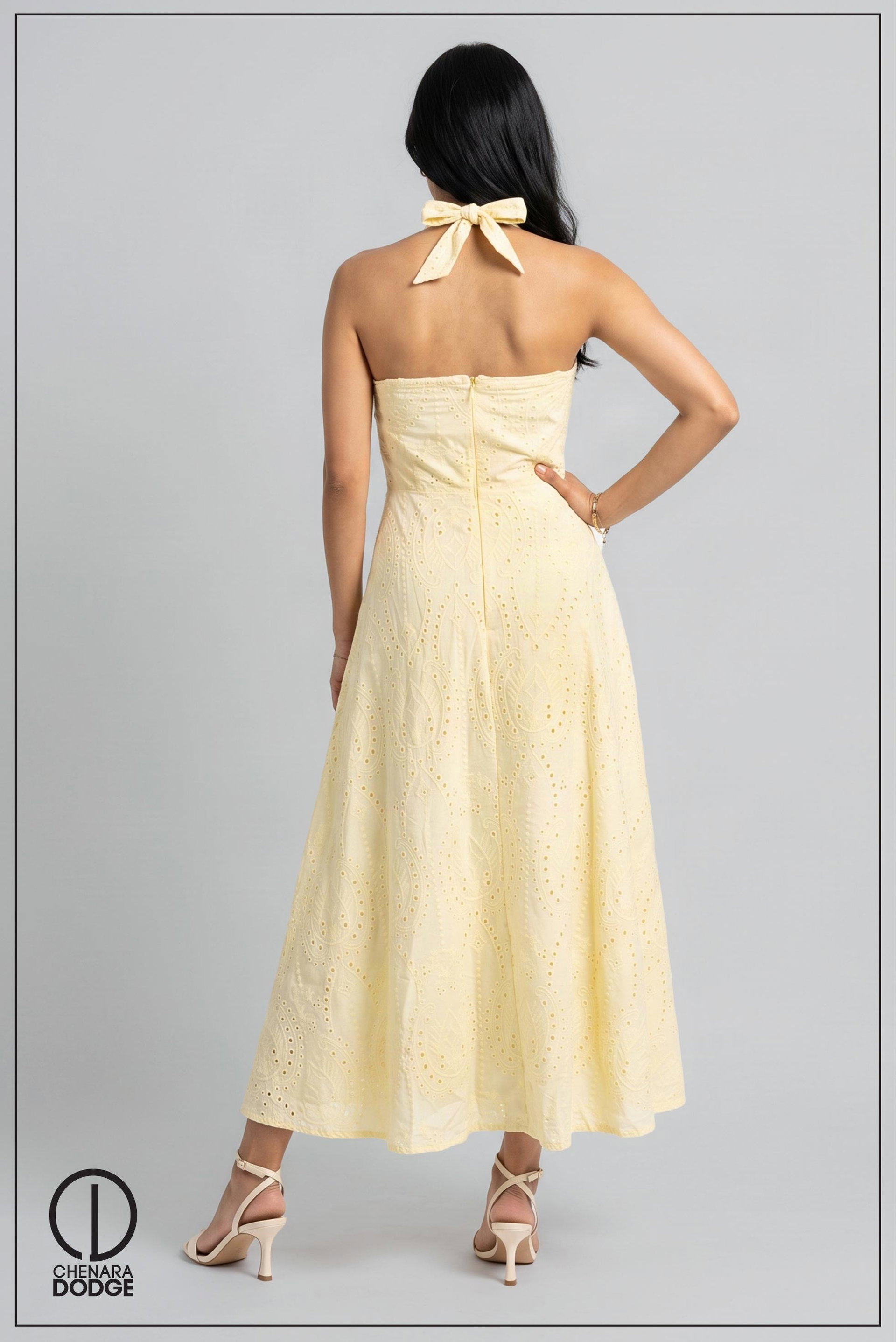ELIANA HALTER NECK MAXI DRESS