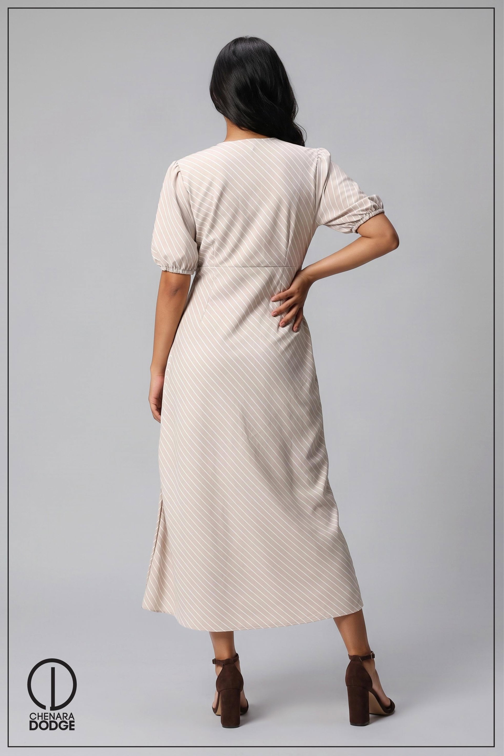 ELISA PUFF SLEEVES MAXI DRESS