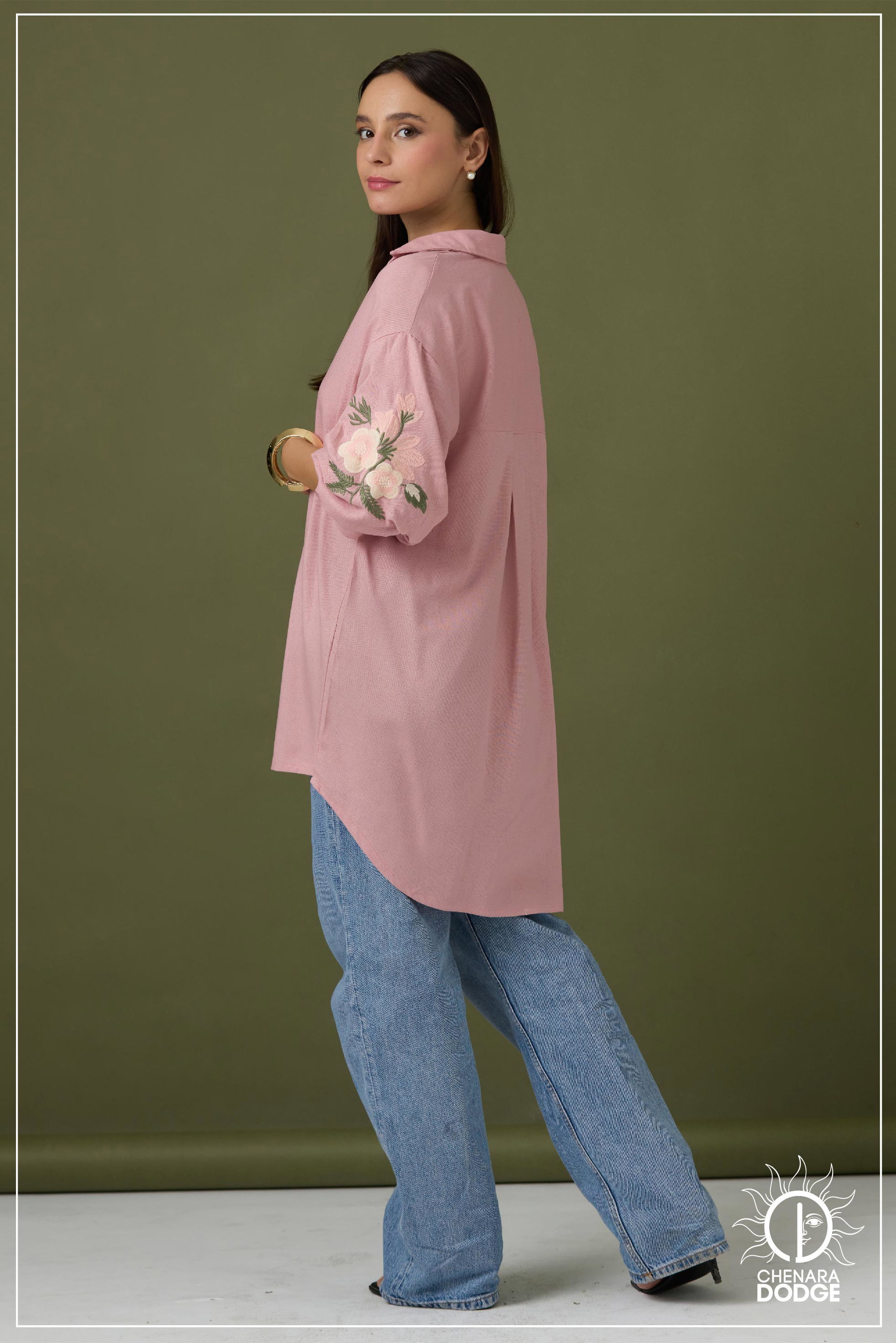 ELIZA  OVERSIZED EMB SHIRT