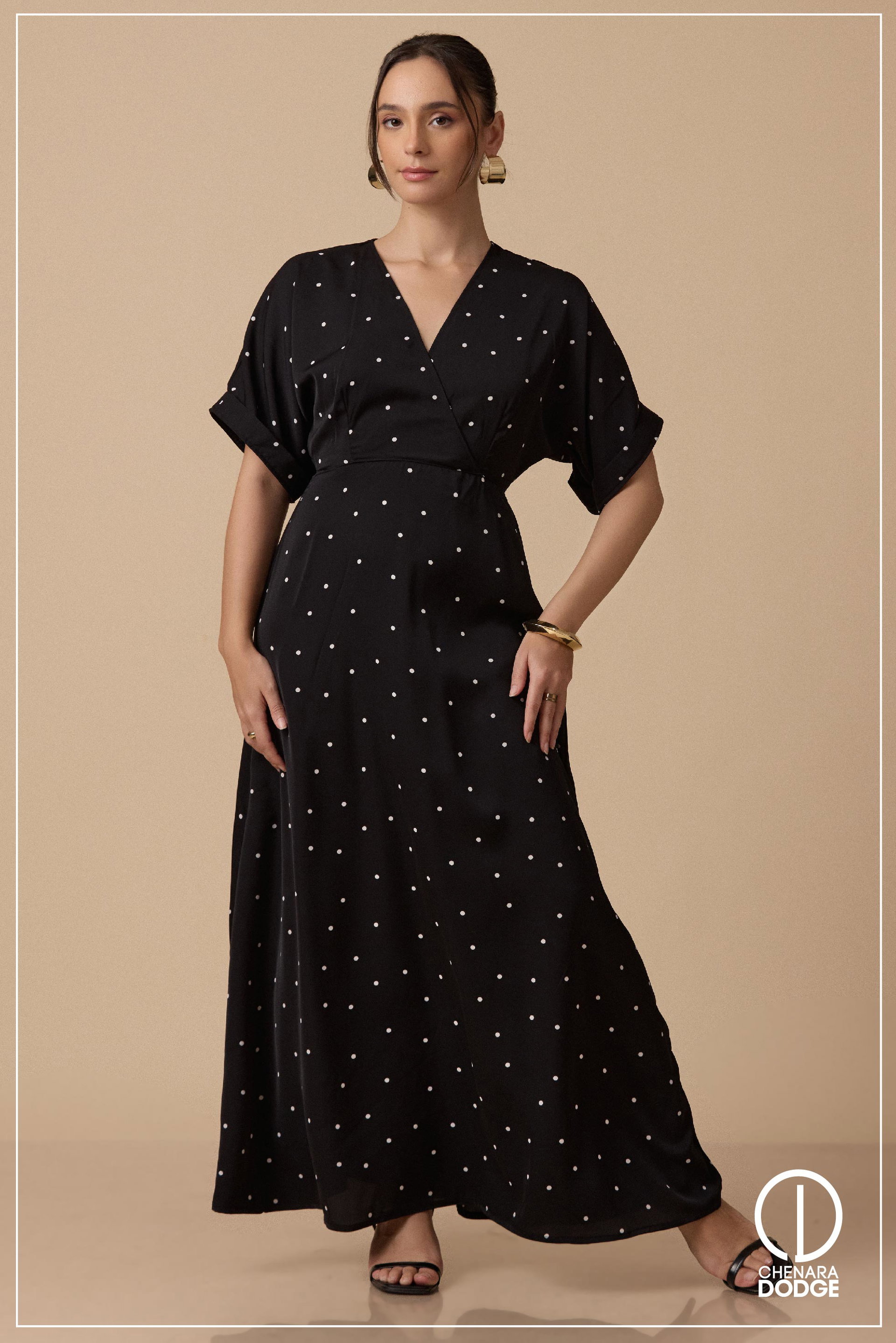 ELOISE  BELL SLEEVE MAXI DRESS