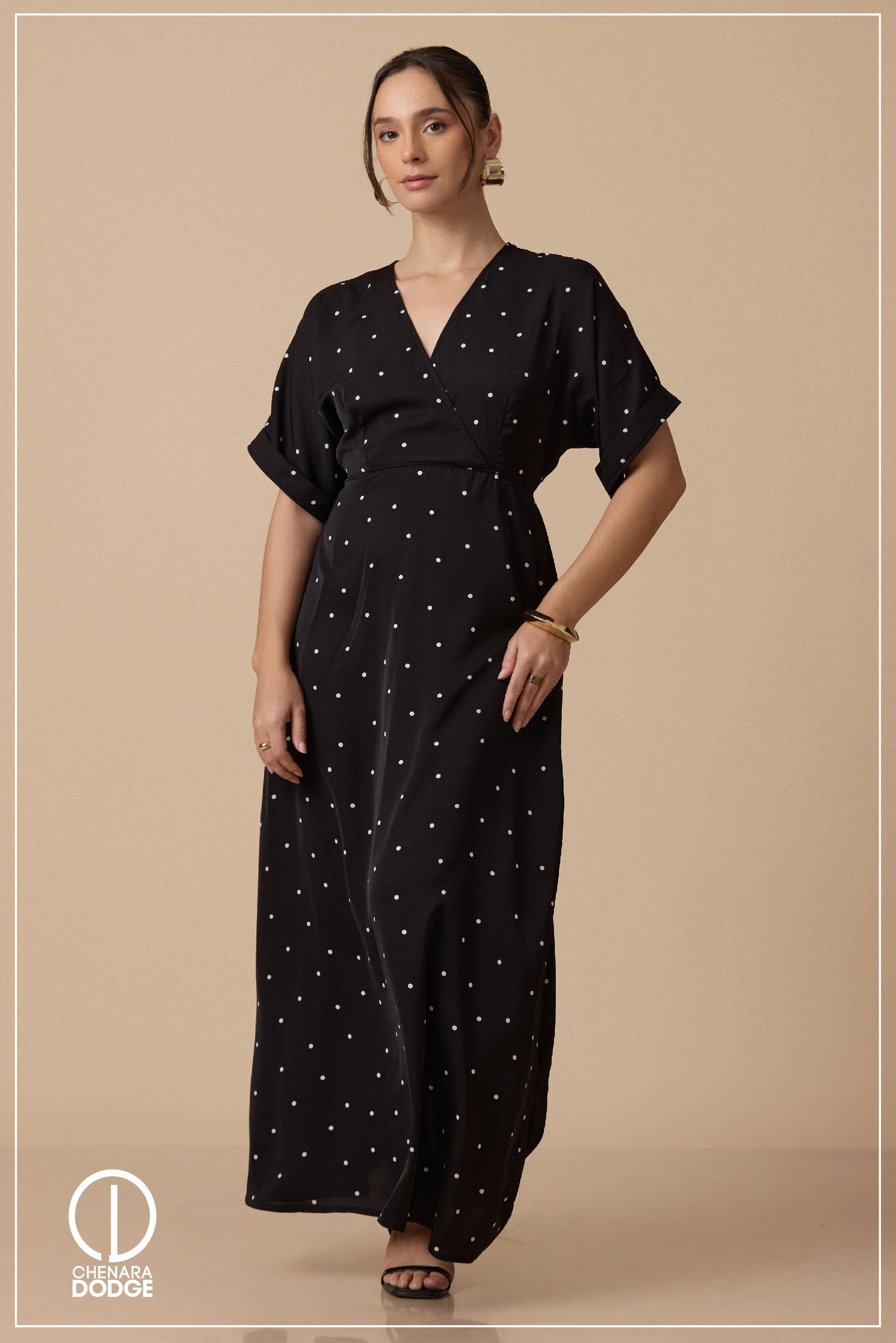 ELOISE  BELL SLEEVE MAXI DRESS