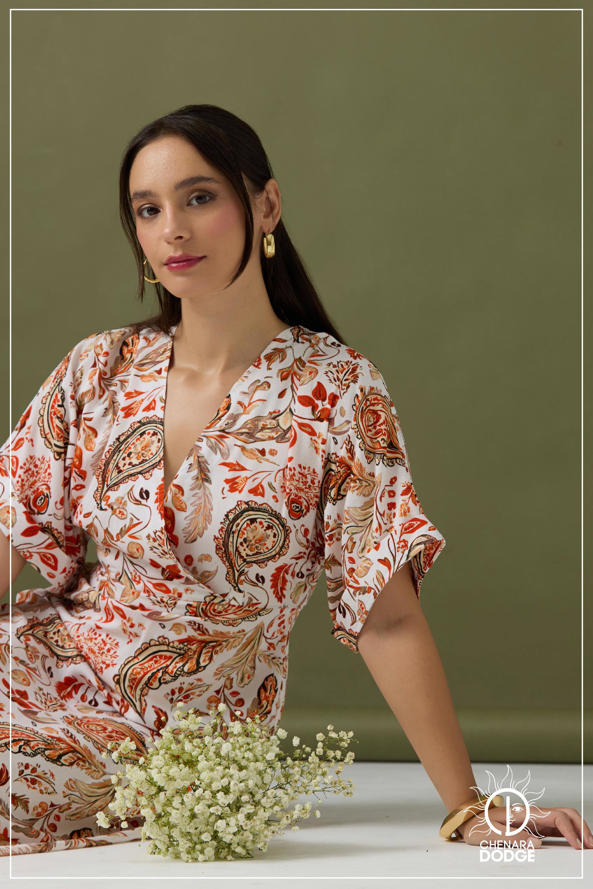 ELOISE  BELL SLEEVE MAXI DRESS