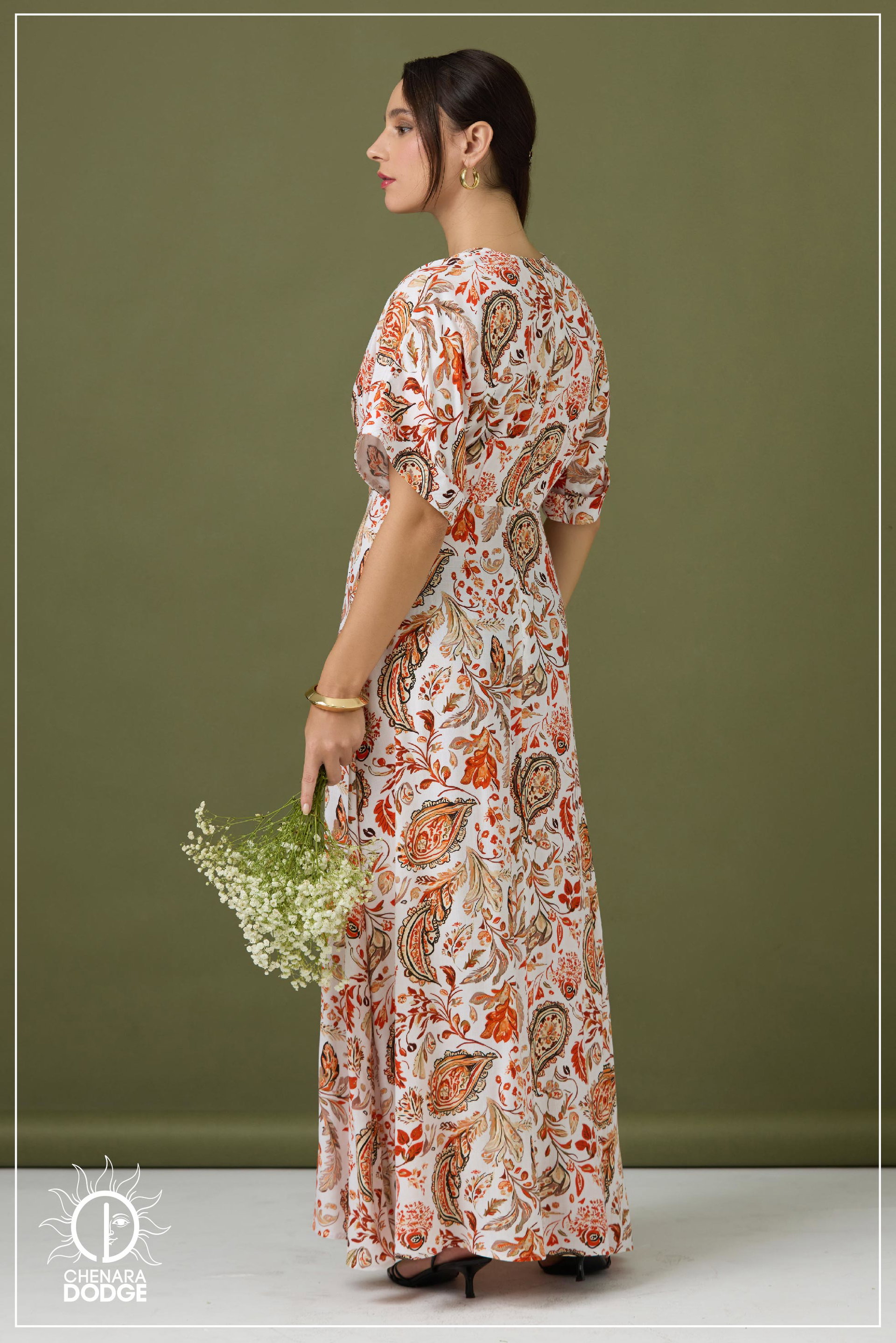 ELOISE  BELL SLEEVE MAXI DRESS