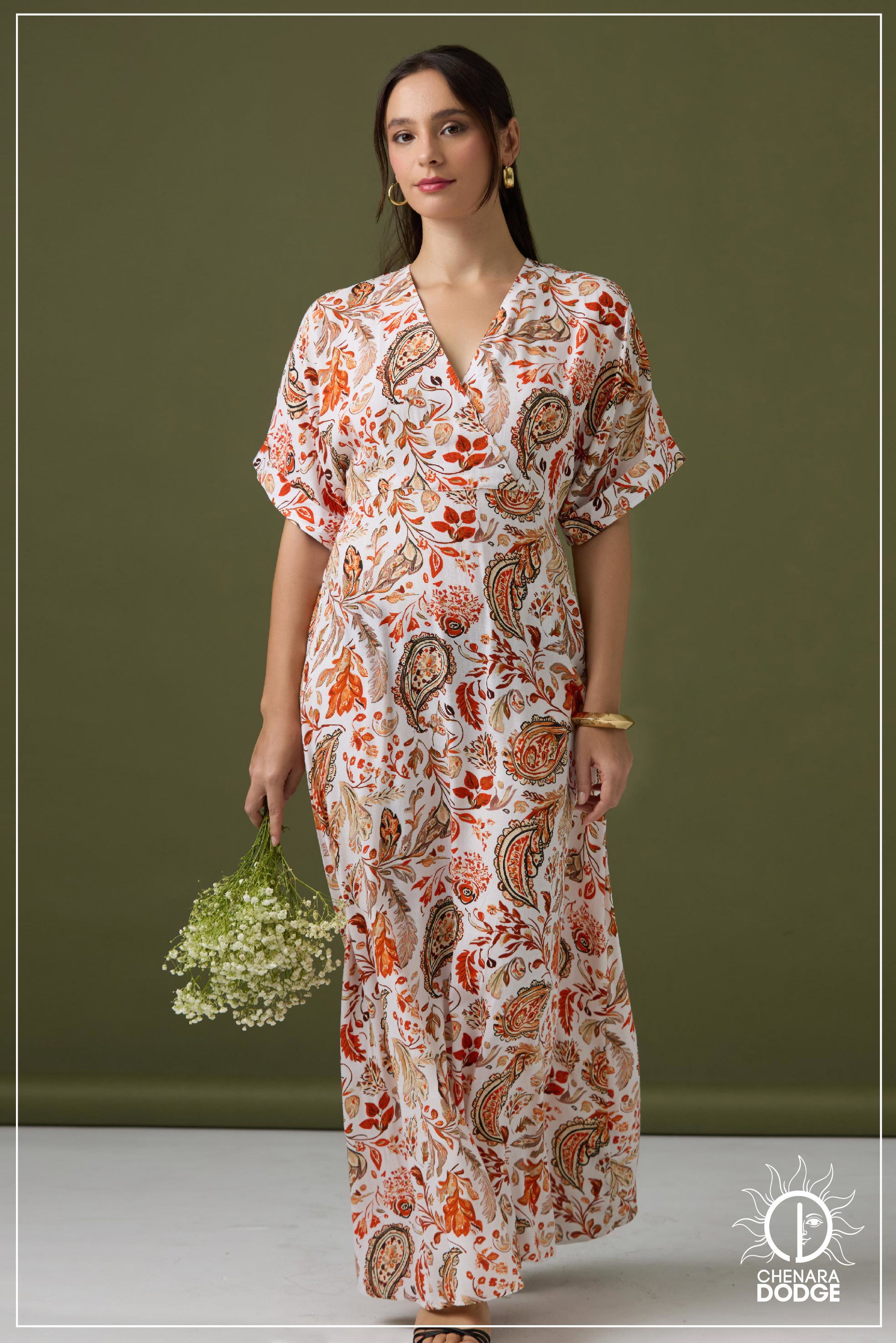 ELOISE  BELL SLEEVE MAXI DRESS