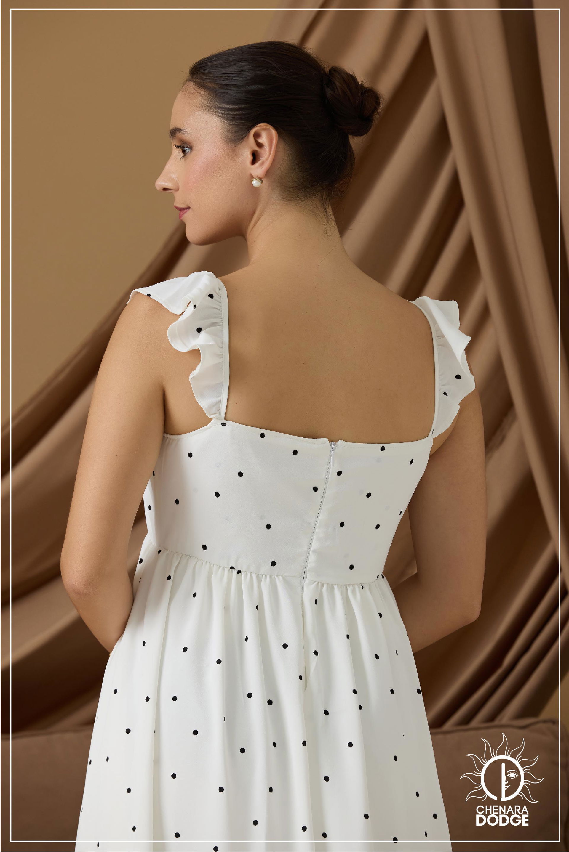 ELOISE FLUTTER SLEEVE MAXI DRESS