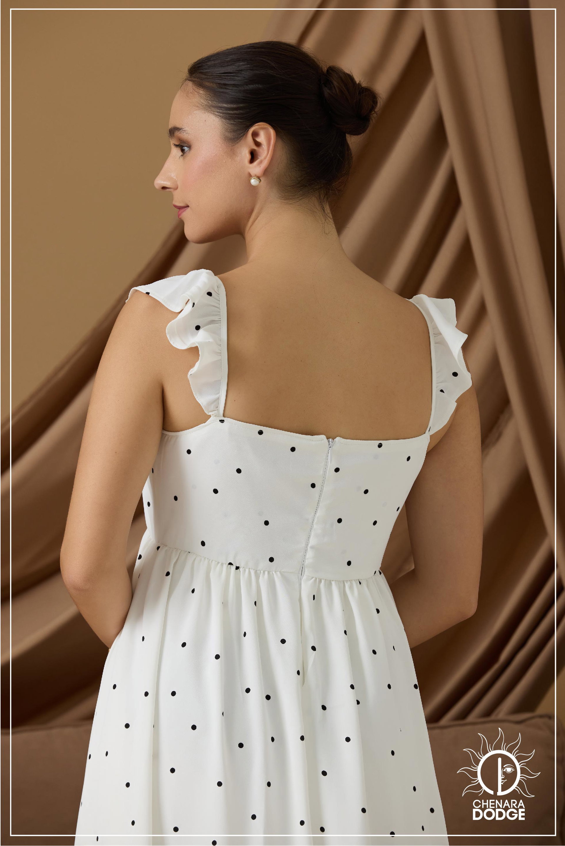 ELOISE FLUTTER SLEEVE MAXI DRESS