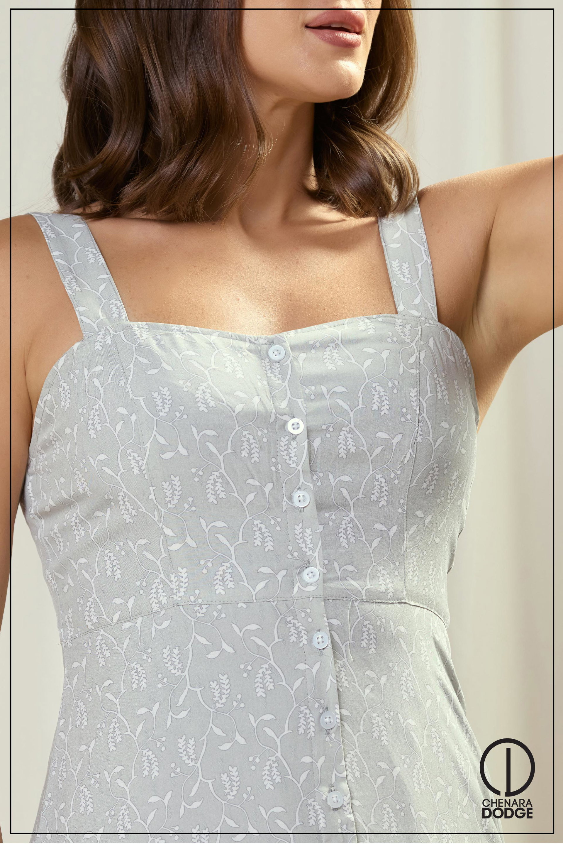 EMA BUTTONED MIDI DRESS