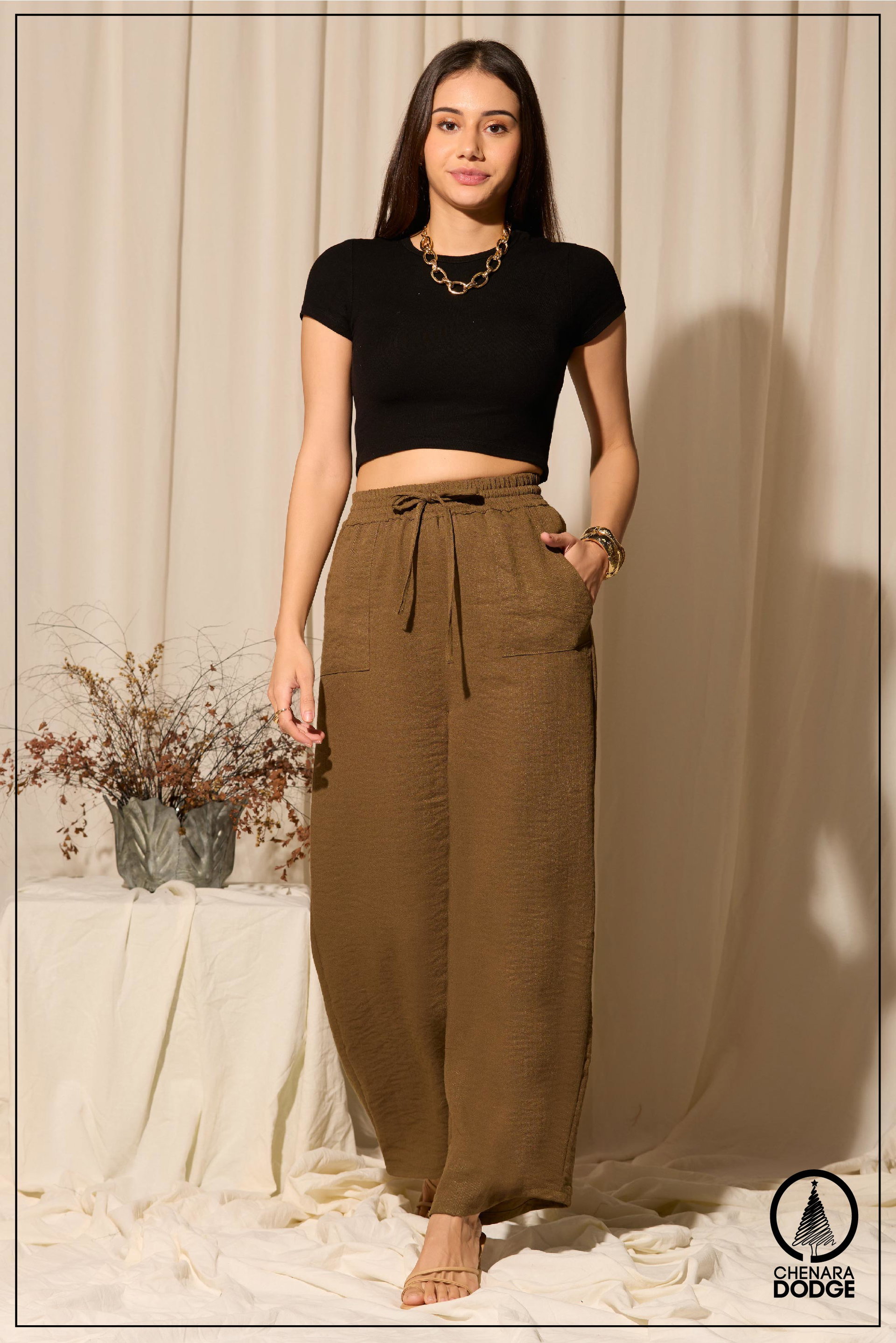 EMMA CASUAL ELASTIC WAIST PANT
