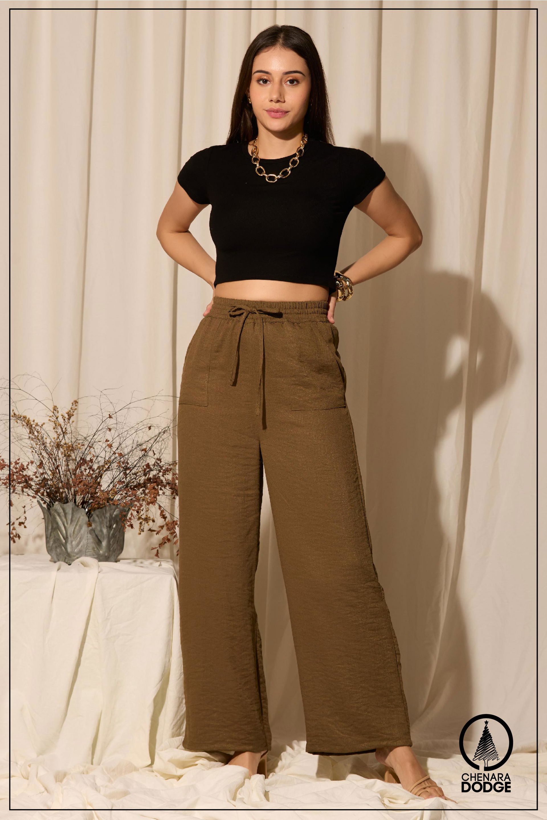 EMMA CASUAL ELASTIC WAIST PANT