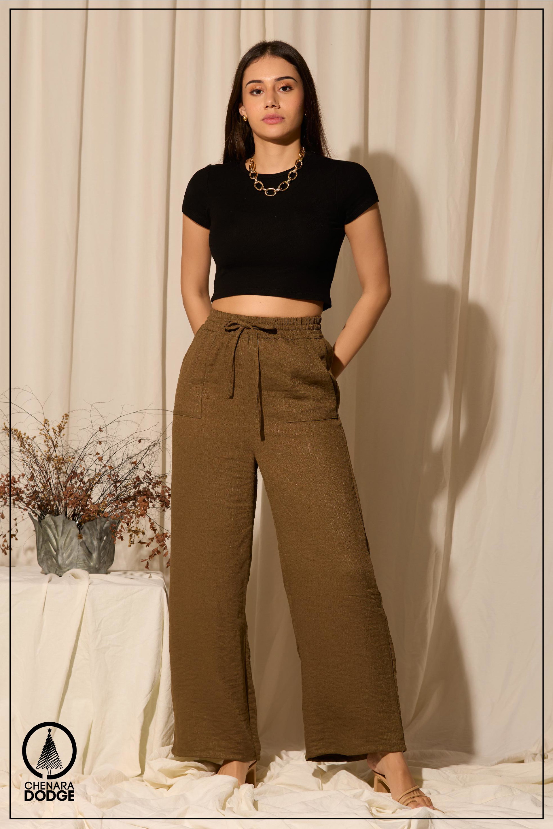EMMA CASUAL ELASTIC WAIST PANT