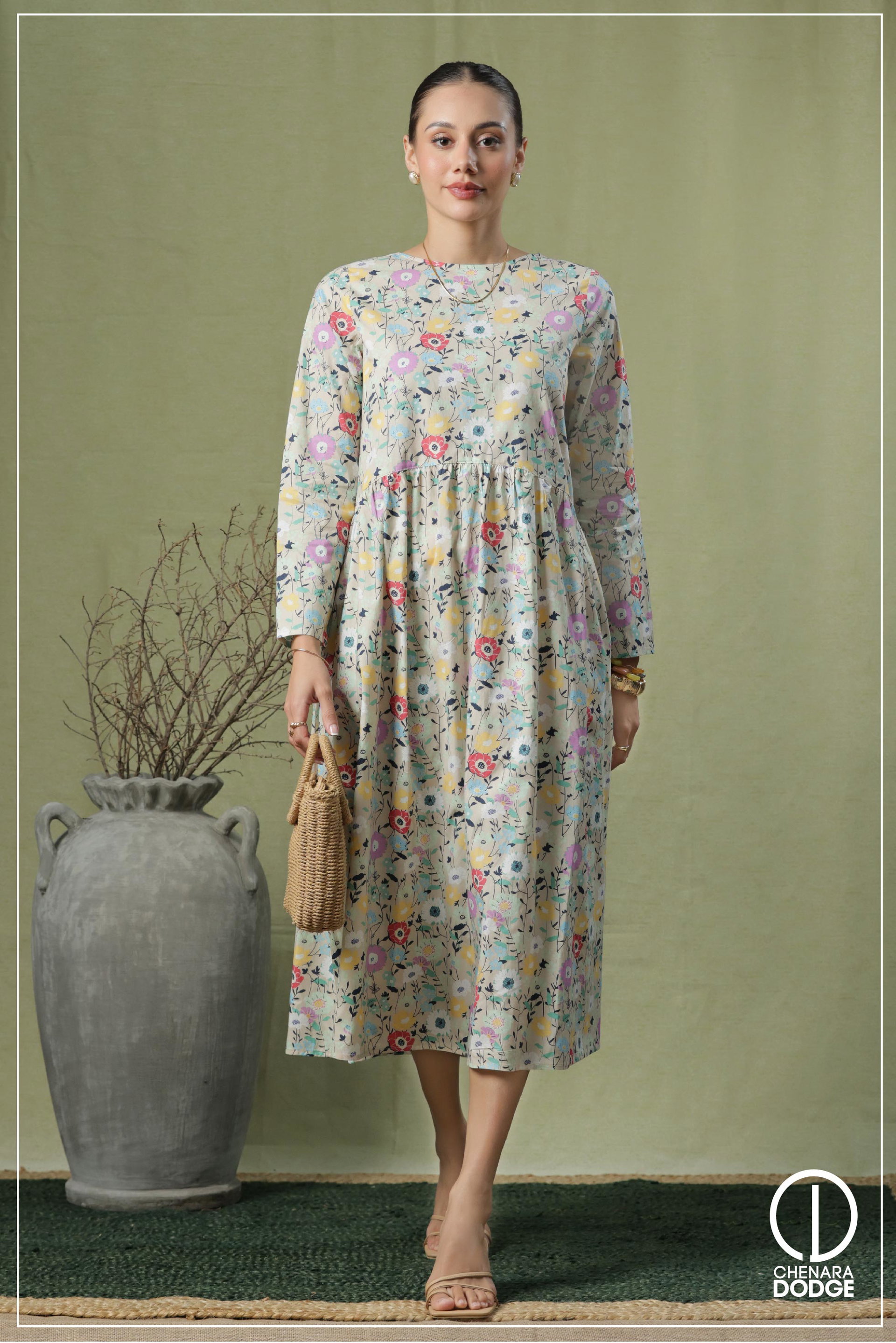 EMMA FLORAL MIDI DRESS