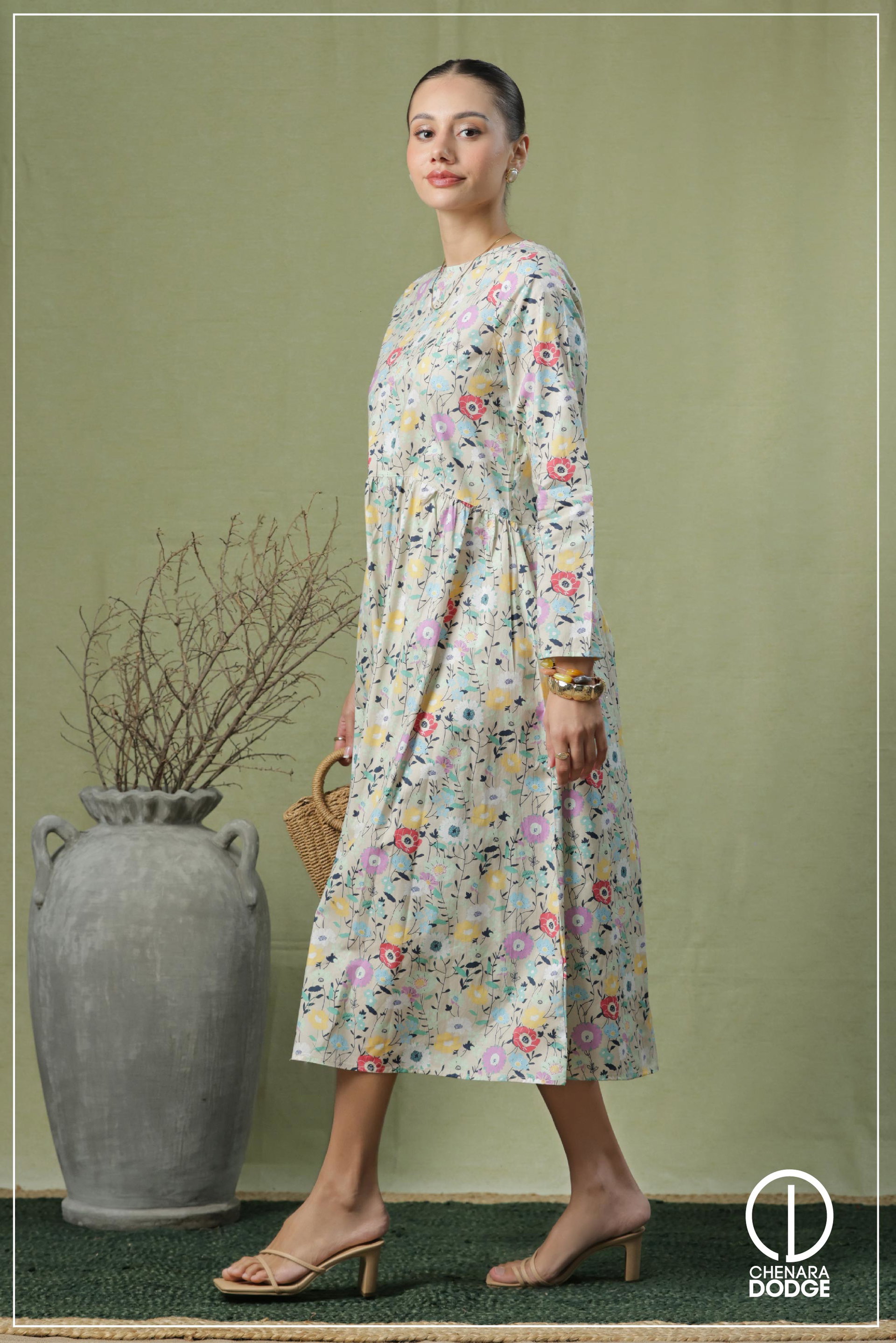 EMMA FLORAL MIDI DRESS