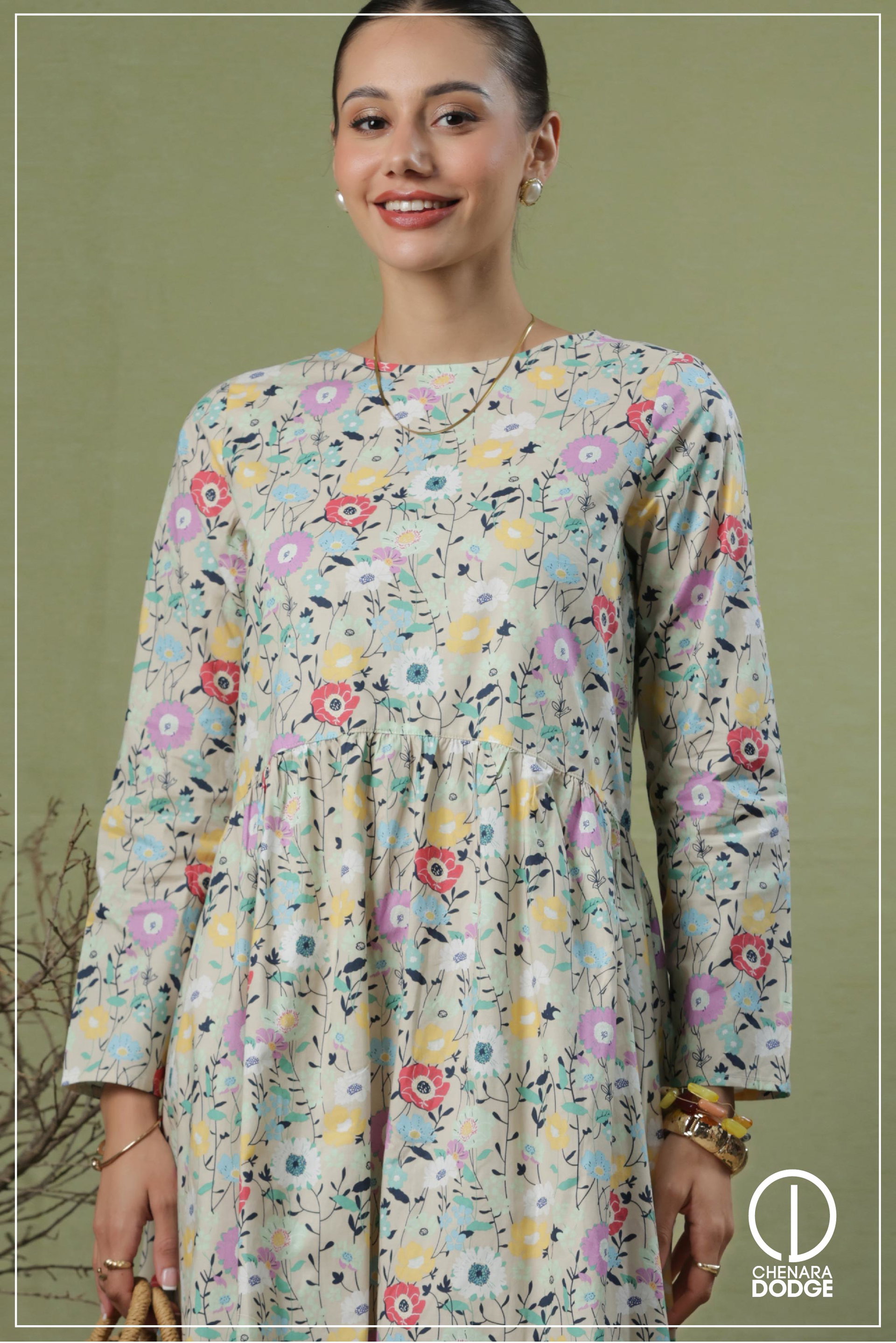 EMMA FLORAL MIDI DRESS