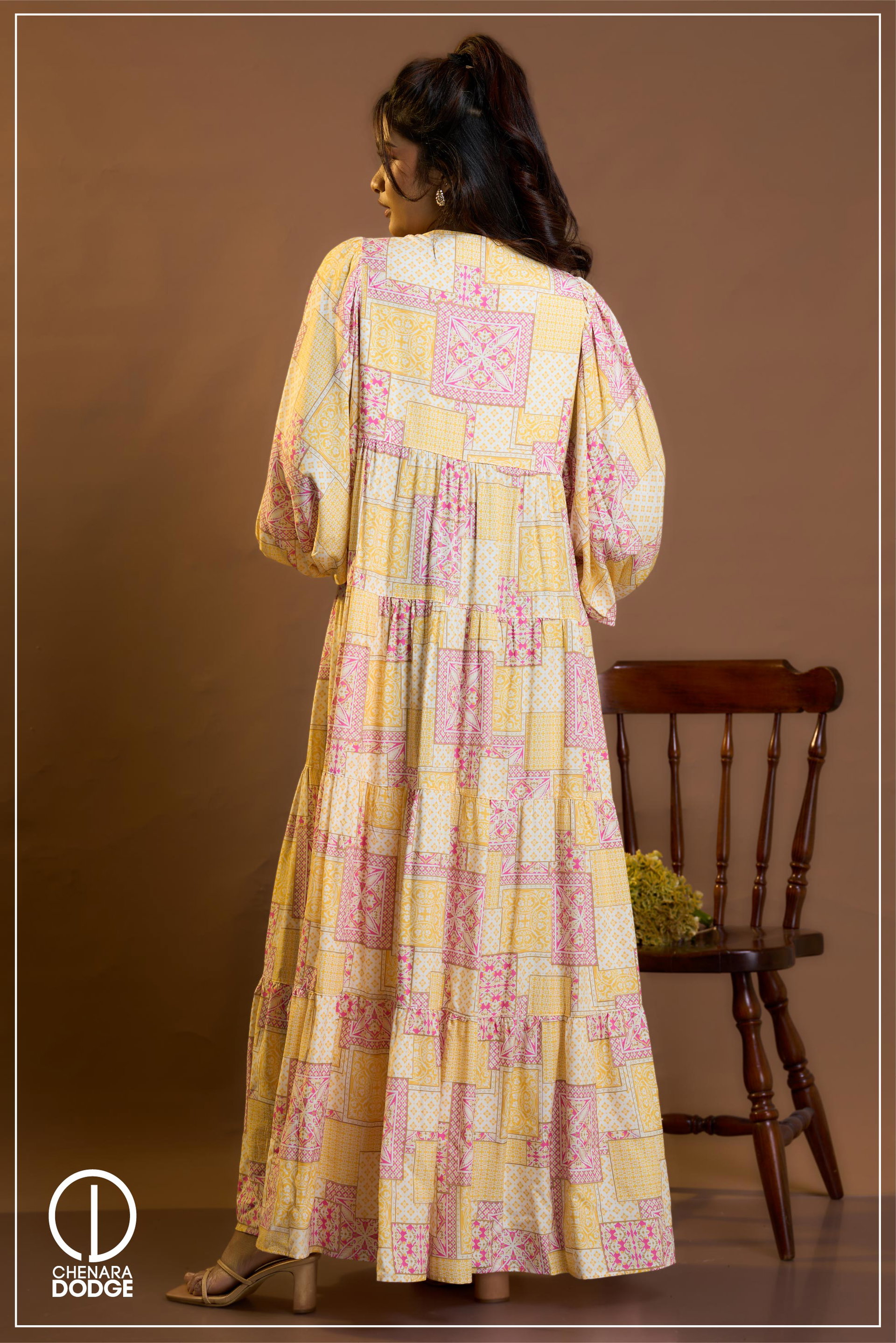 EMMA FRONT TIE UP MAXI DRESS
