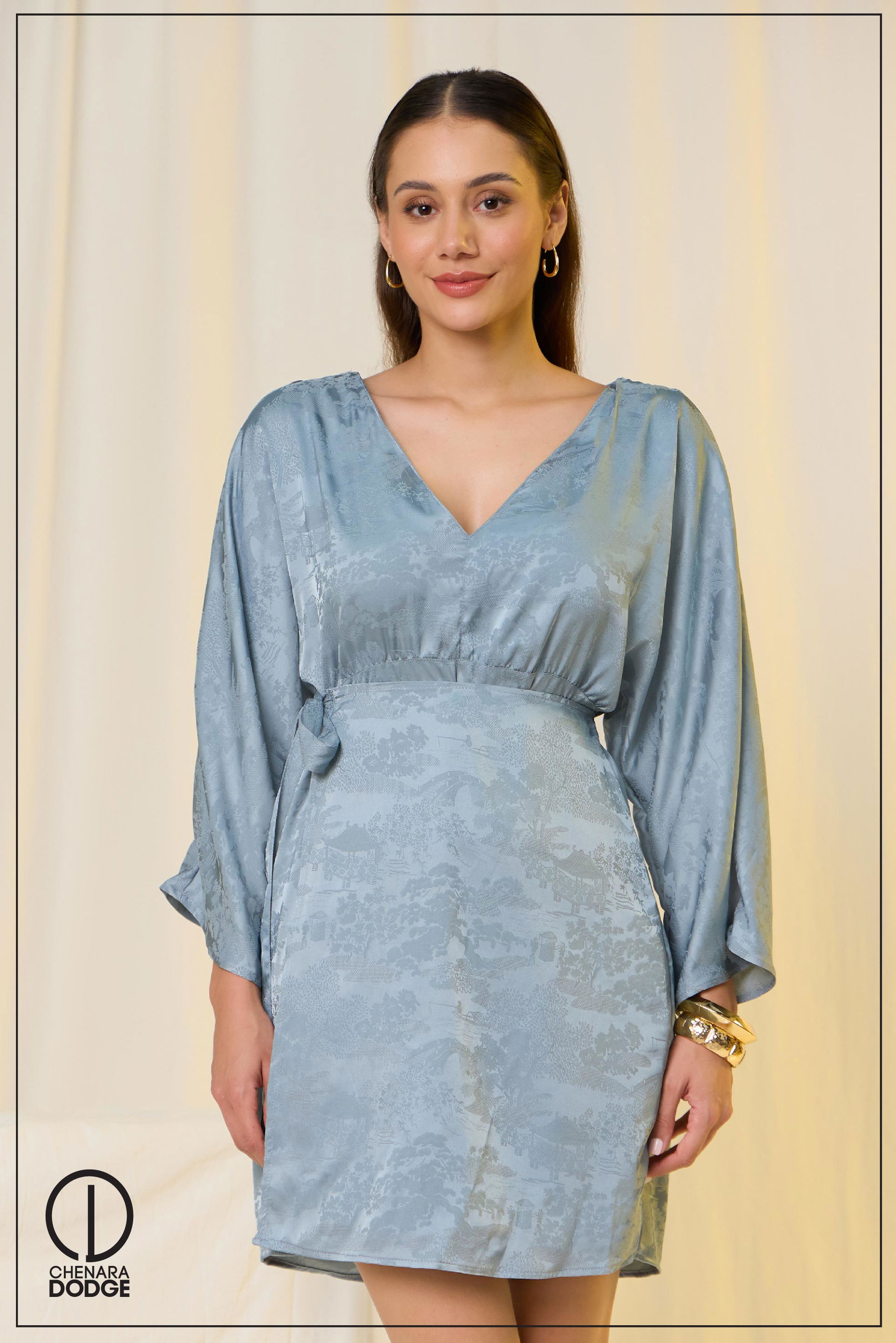 EMMA FRONT WRAP MINI DRESS