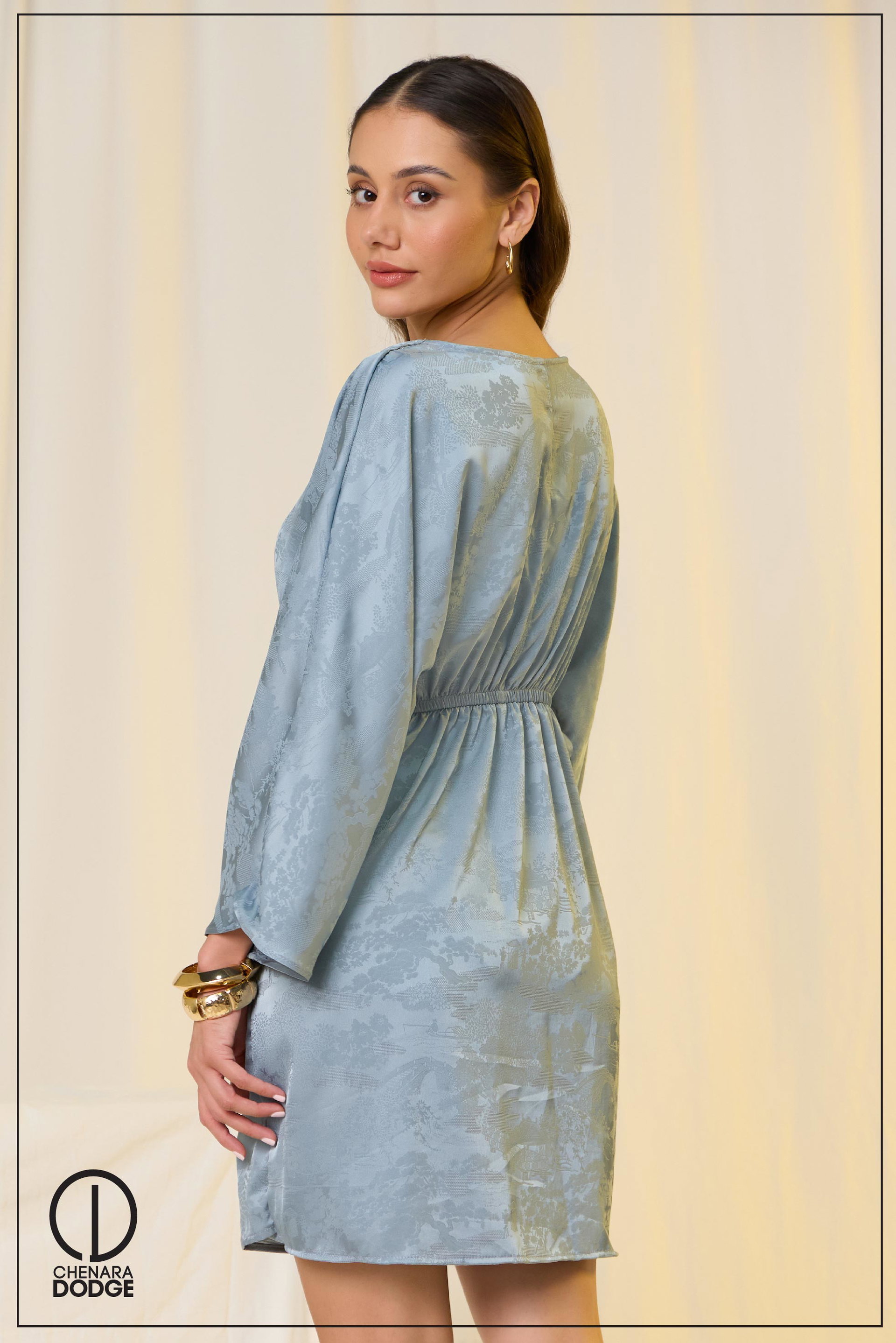 EMMA FRONT WRAP MINI DRESS