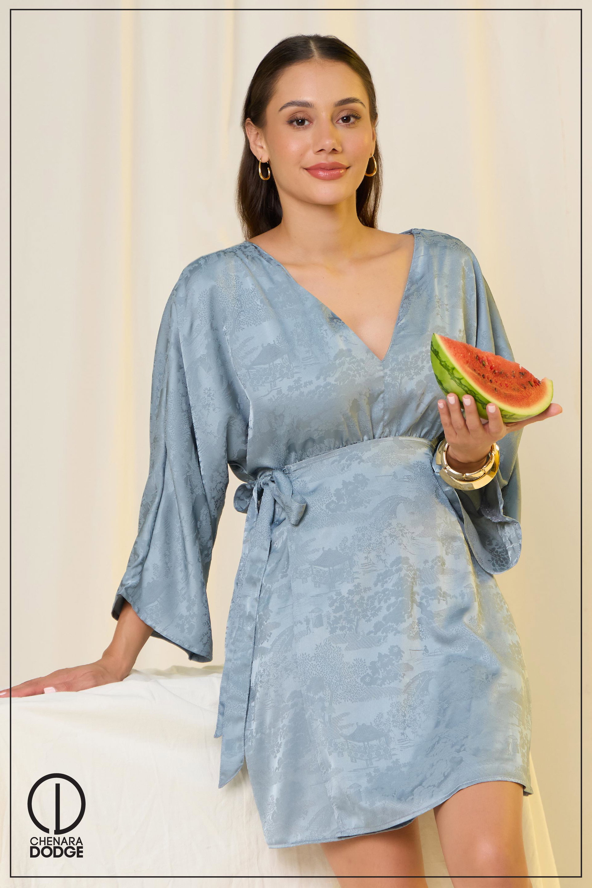 EMMA FRONT WRAP MINI DRESS