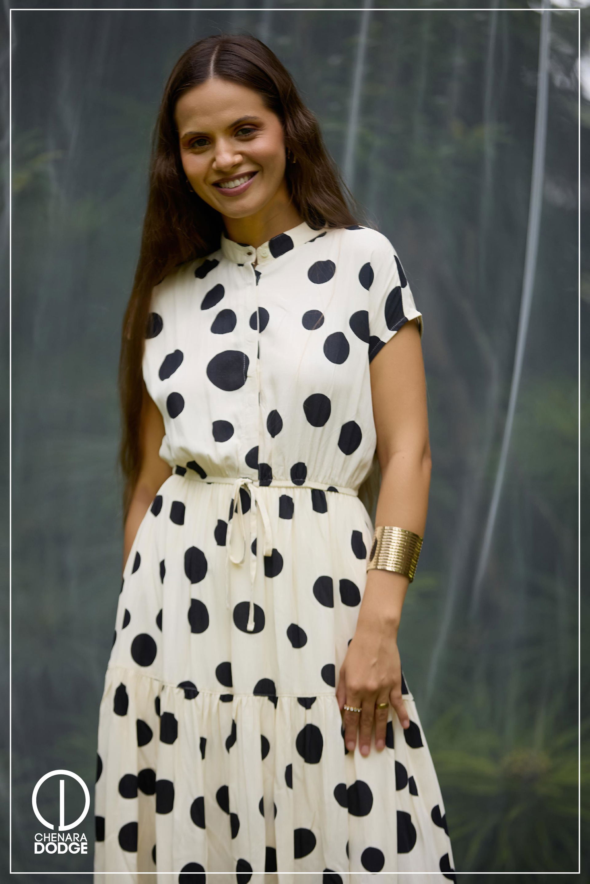 EMMA HIGH-NECK MIDI DRESS