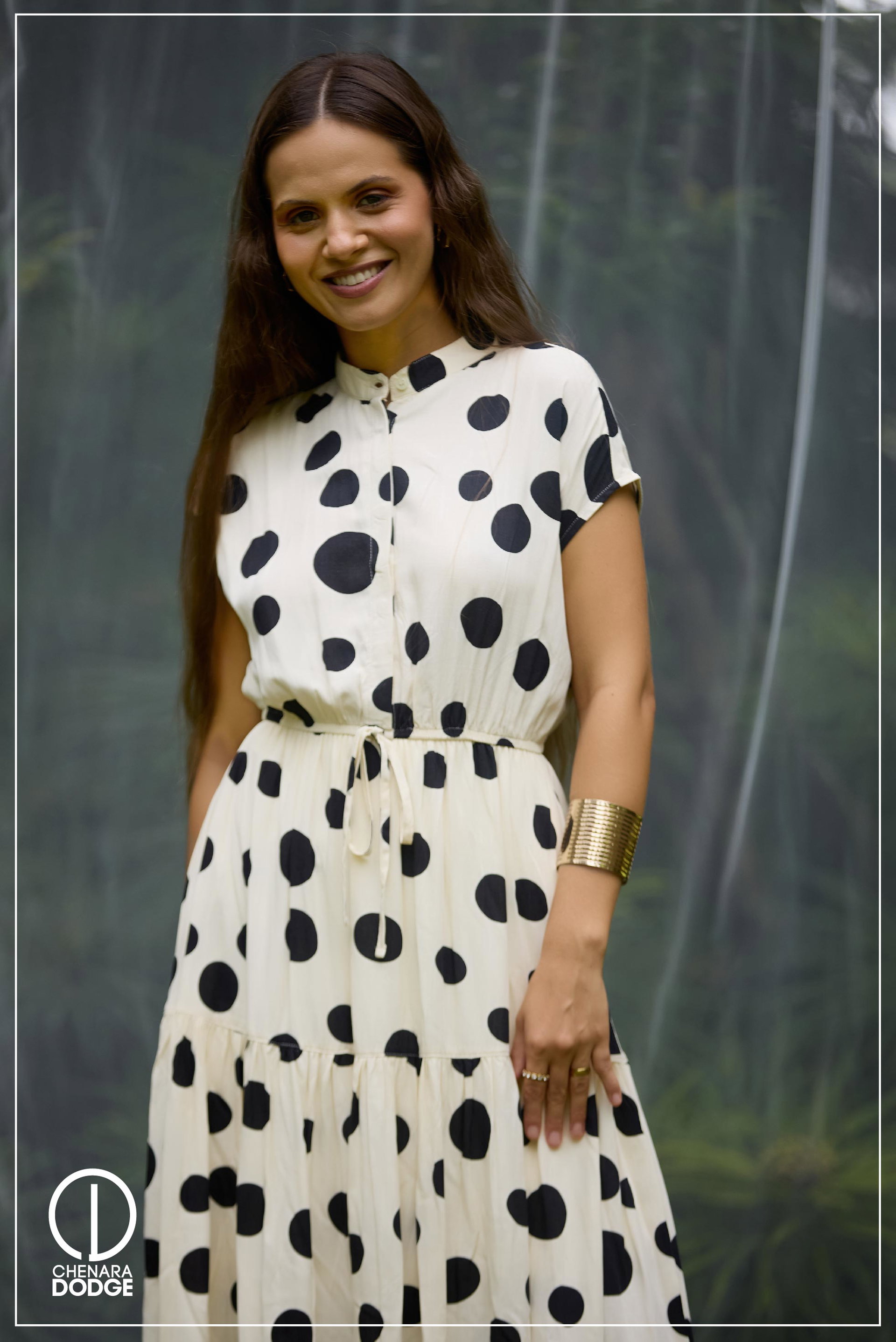 EMMA HIGH-NECK MIDI DRESS
